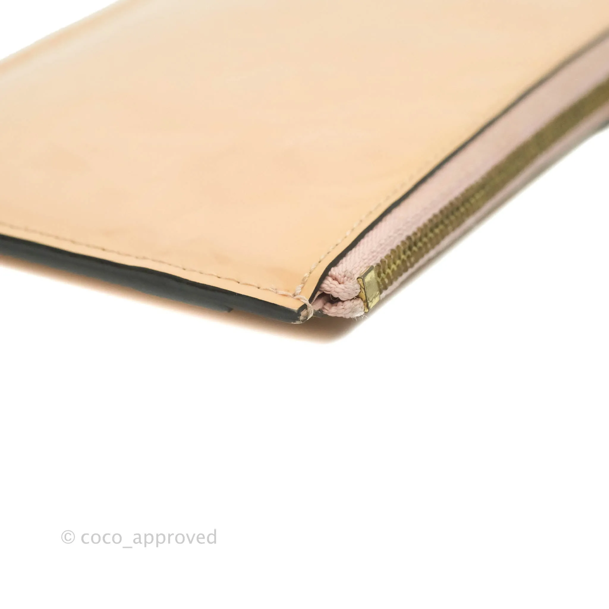 Louis Vuitton Pink Patent Key Pouch Gold Hardware
