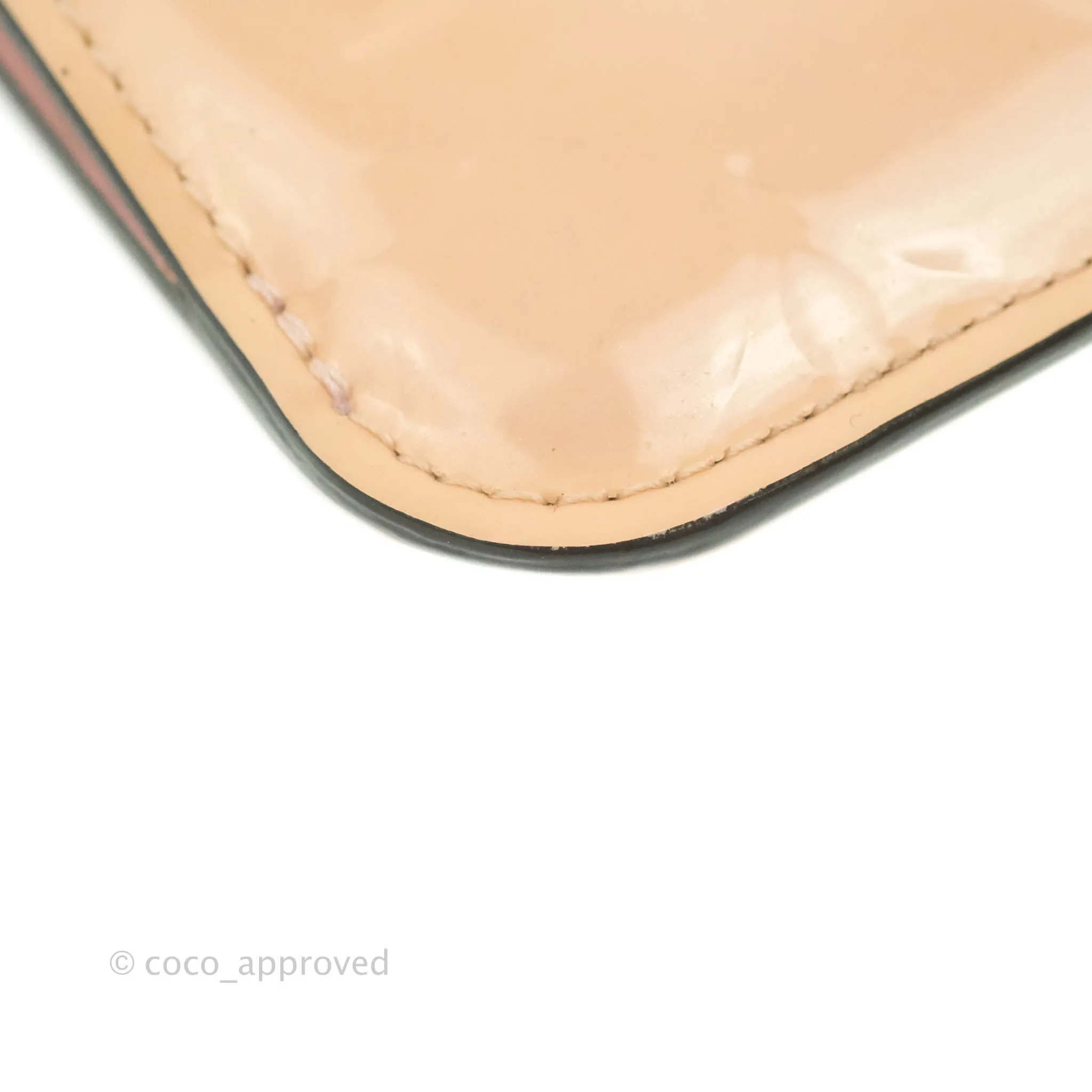 Louis Vuitton Pink Patent Key Pouch Gold Hardware