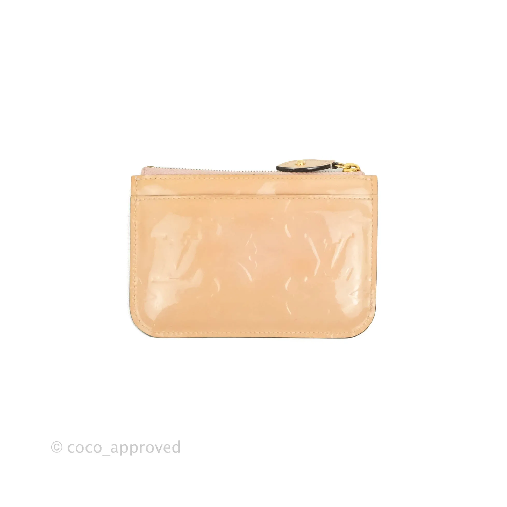 Louis Vuitton Pink Patent Key Pouch Gold Hardware
