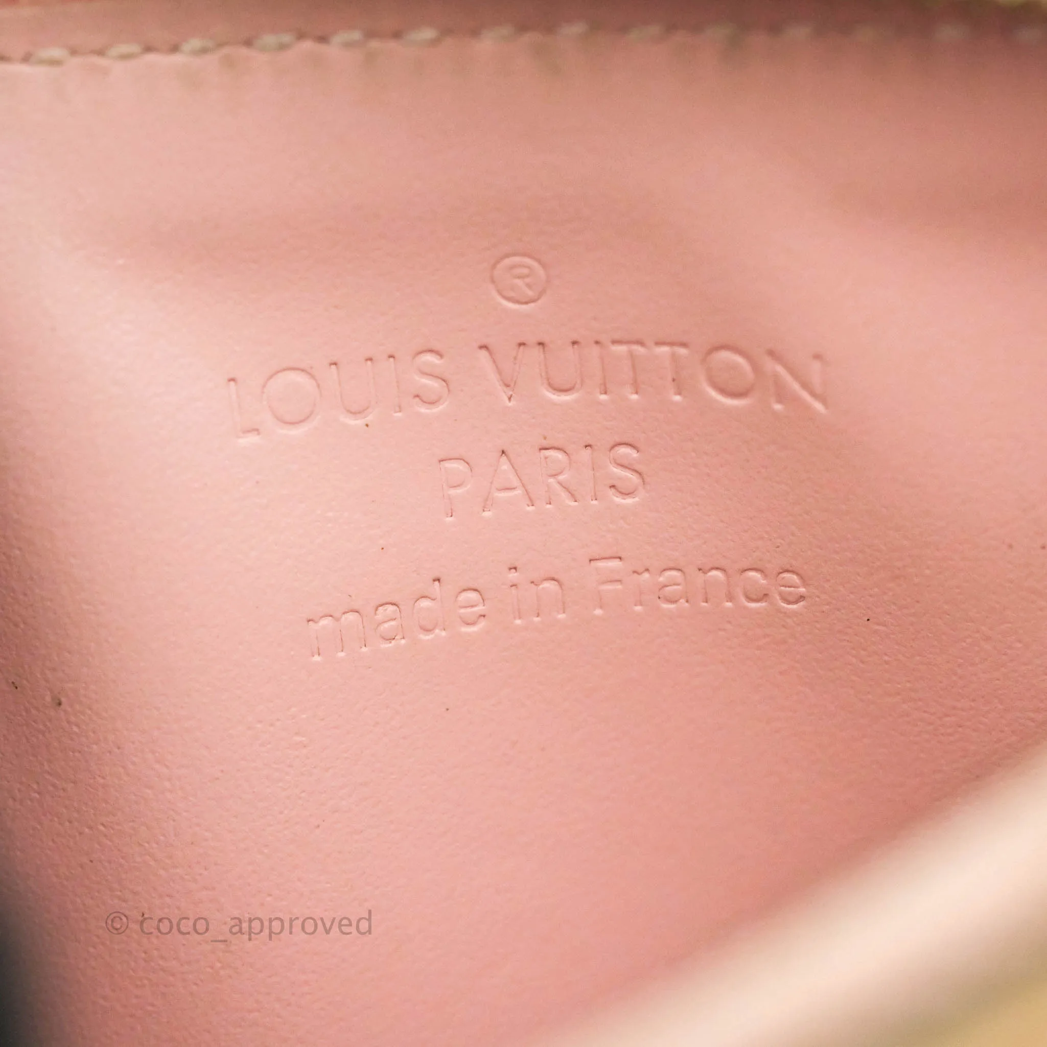 Louis Vuitton Pink Patent Key Pouch Gold Hardware