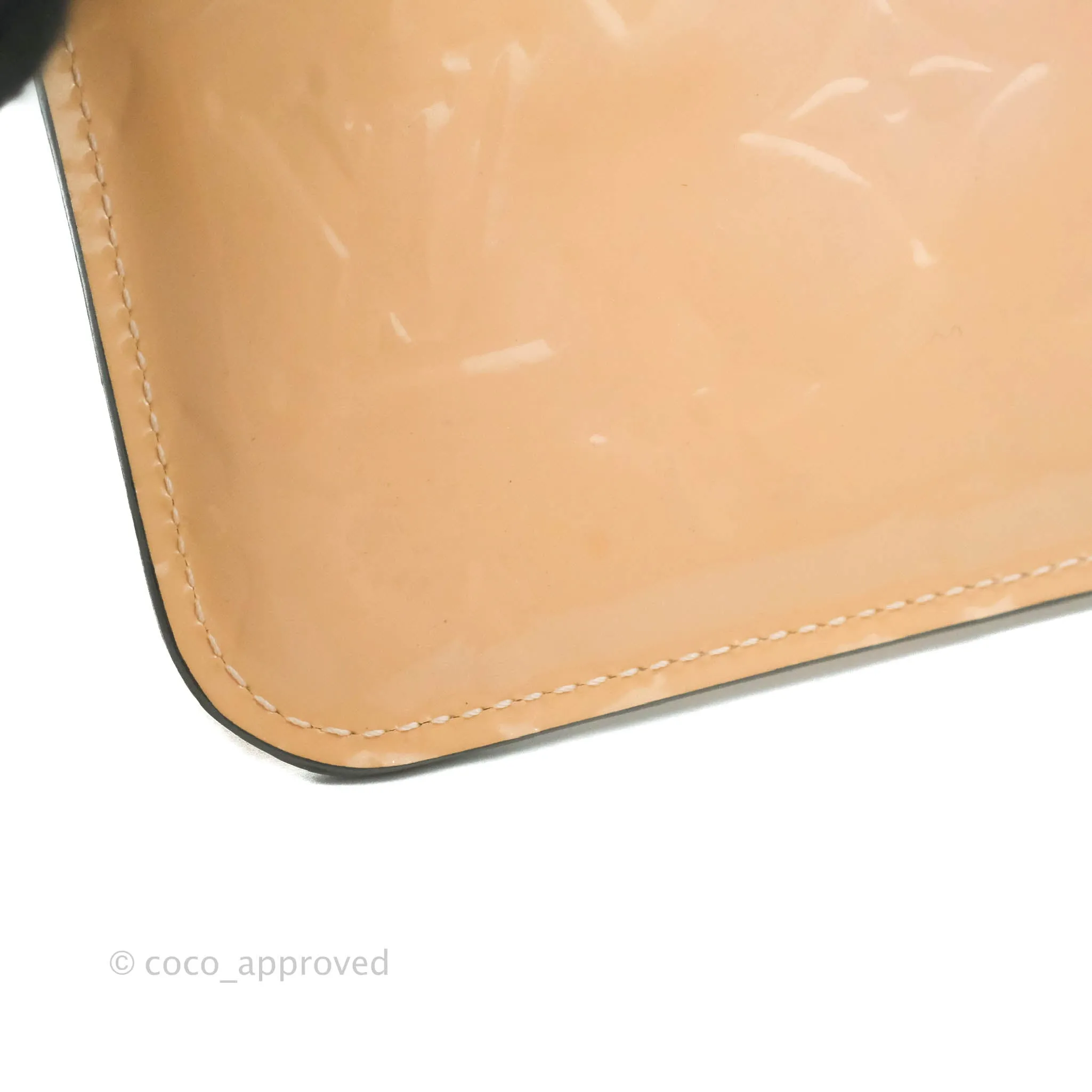 Louis Vuitton Pink Patent Key Pouch Gold Hardware