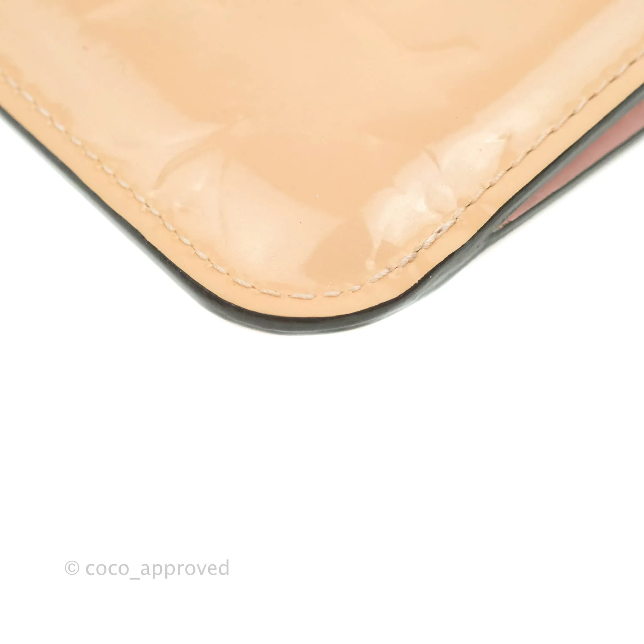 Louis Vuitton Pink Patent Key Pouch Gold Hardware