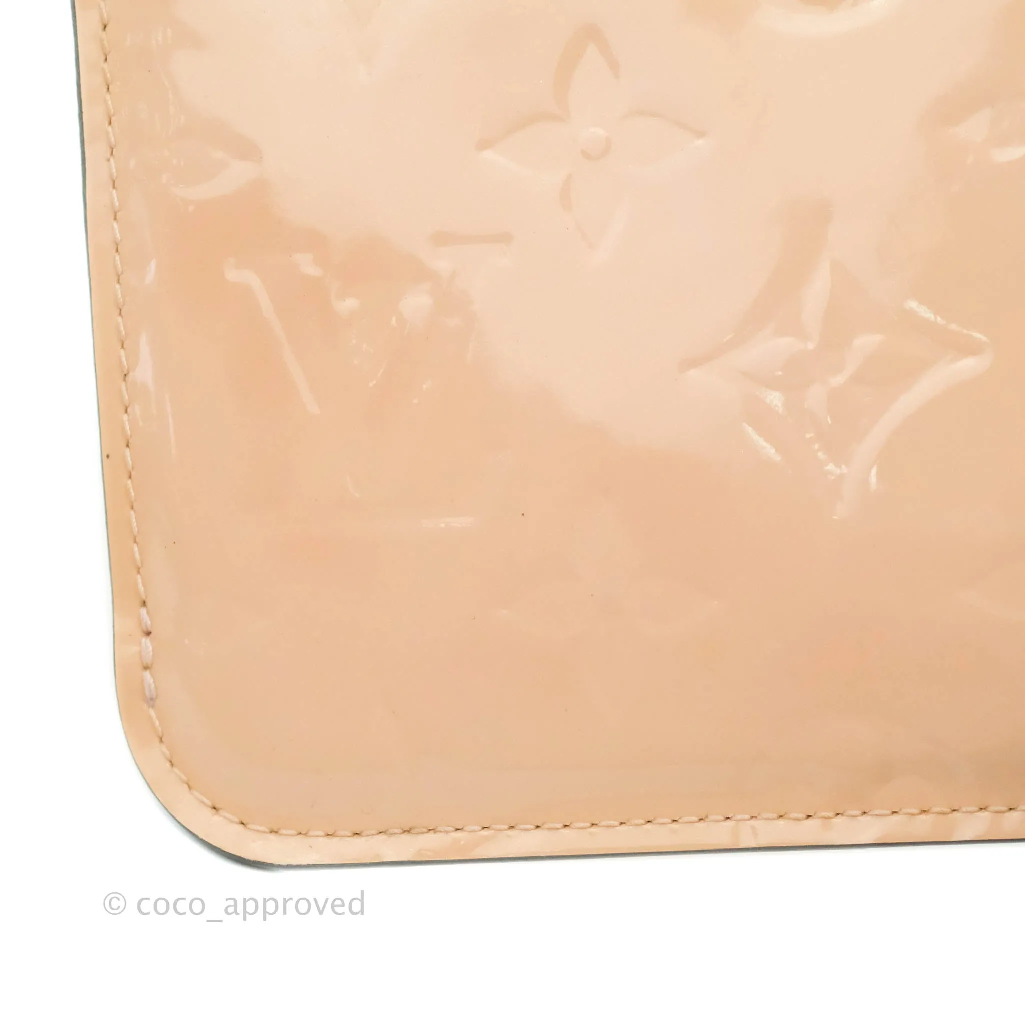 Louis Vuitton Pink Patent Key Pouch Gold Hardware