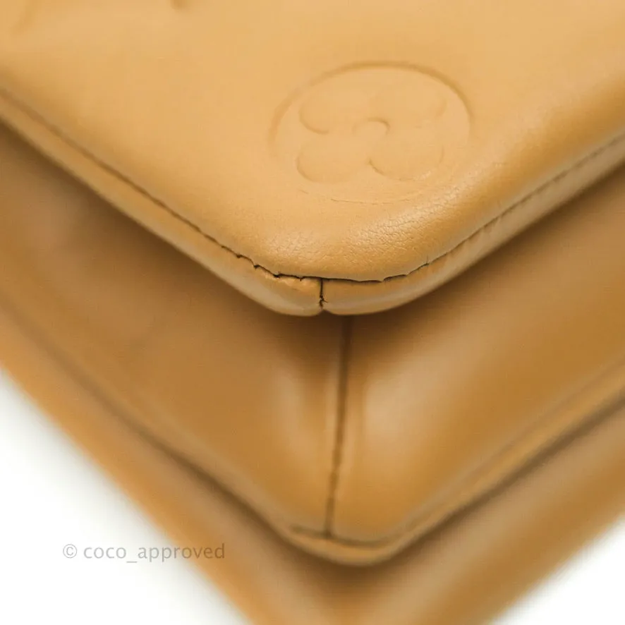 Louis Vuitton Pochette Coussin Monogram Caramel Beige Gold Hardware