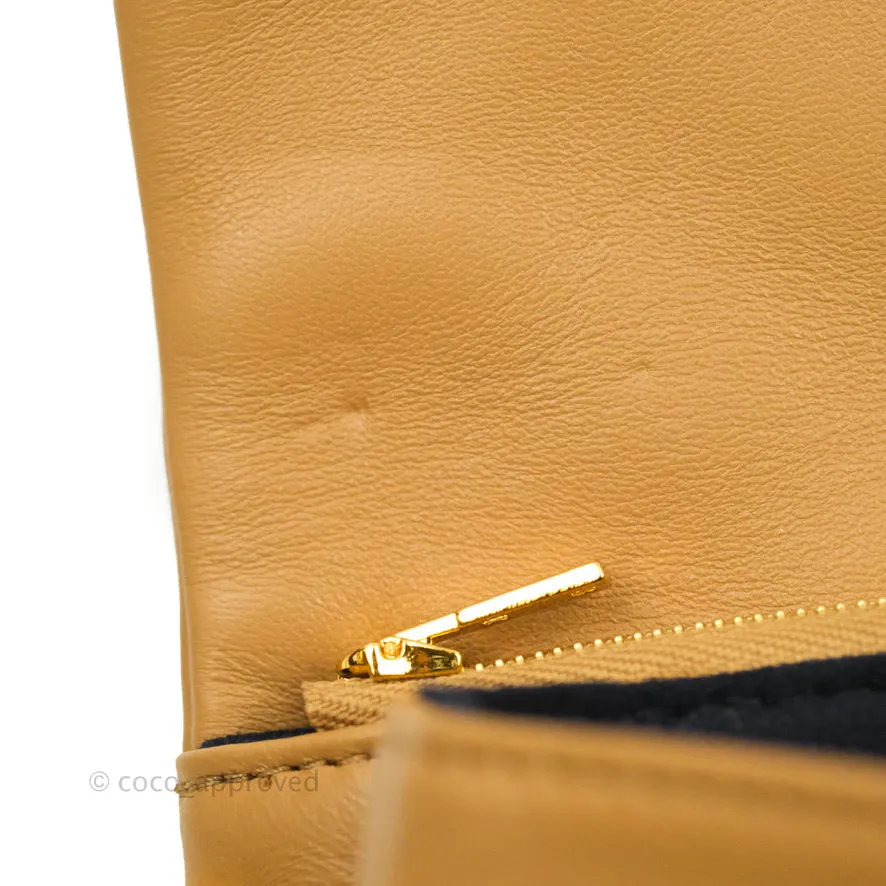 Louis Vuitton Pochette Coussin Monogram Caramel Beige Gold Hardware