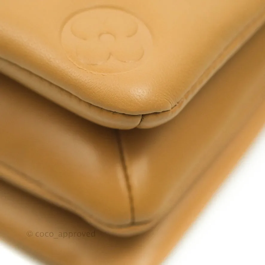 Louis Vuitton Pochette Coussin Monogram Caramel Beige Gold Hardware