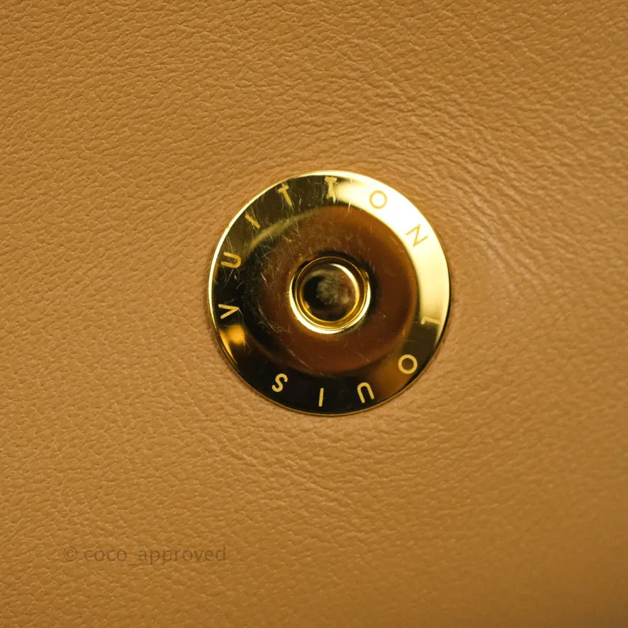 Louis Vuitton Pochette Coussin Monogram Caramel Beige Gold Hardware