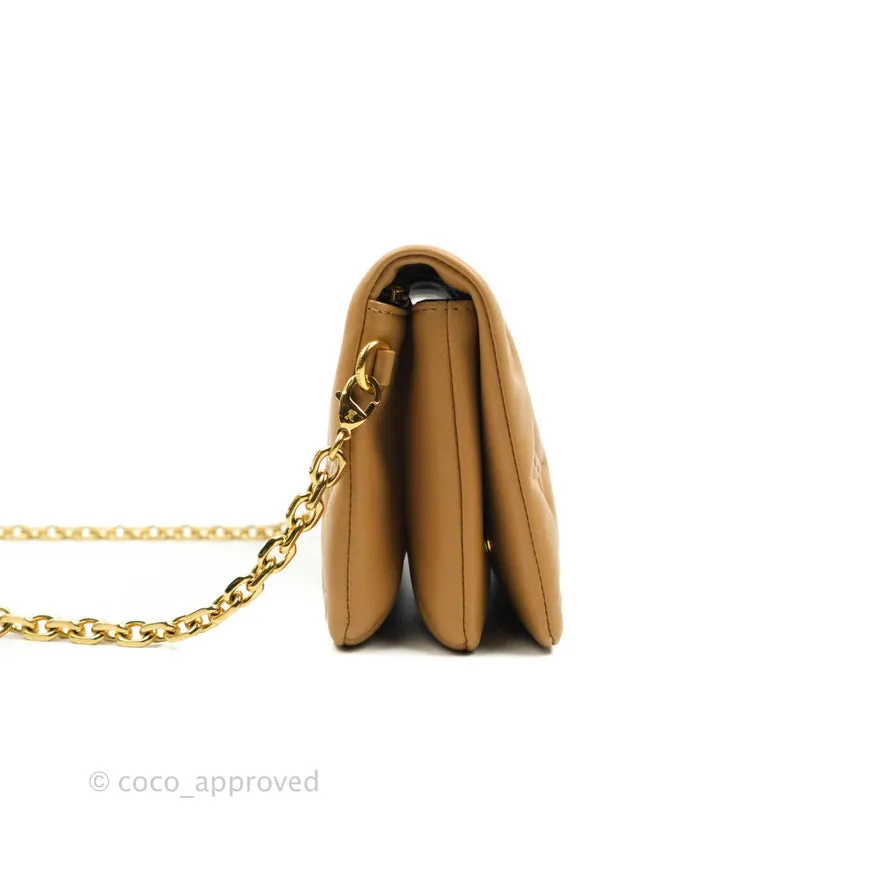 Louis Vuitton Pochette Coussin Monogram Caramel Beige Gold Hardware