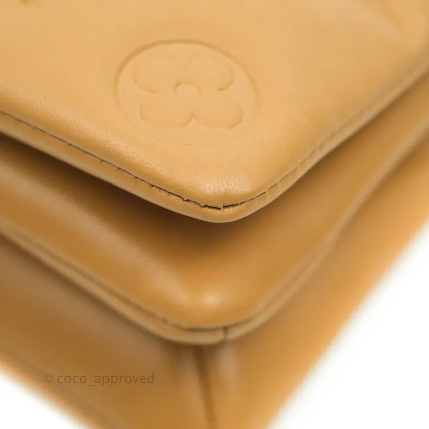 Louis Vuitton Pochette Coussin Monogram Caramel Beige Gold Hardware