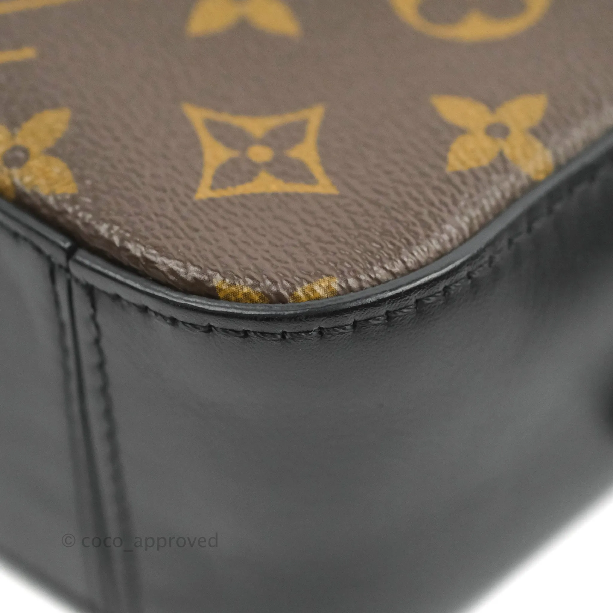Louis Vuitton Saintonge Crossbody Bag Monogram Black
