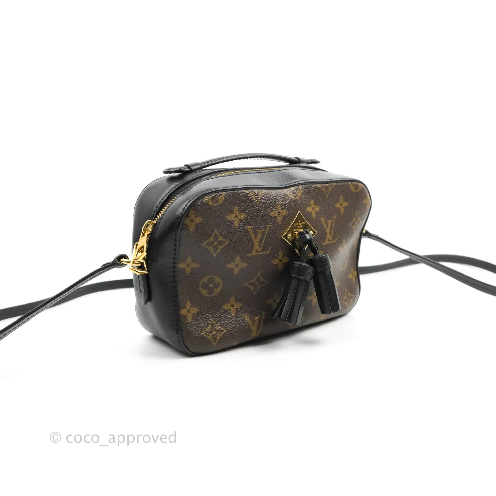 Louis Vuitton Saintonge Crossbody Bag Monogram Black