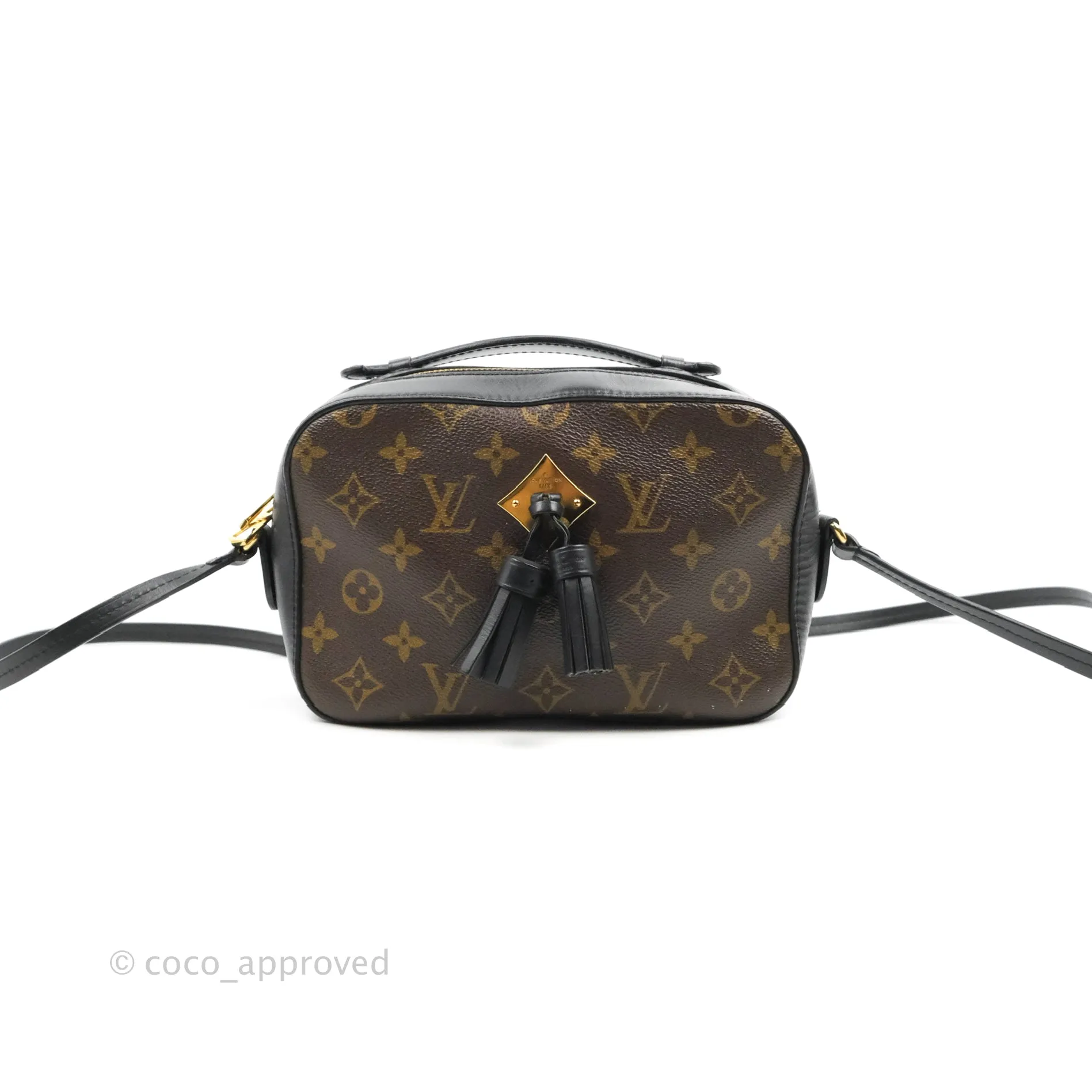 Louis Vuitton Saintonge Crossbody Bag Monogram Black
