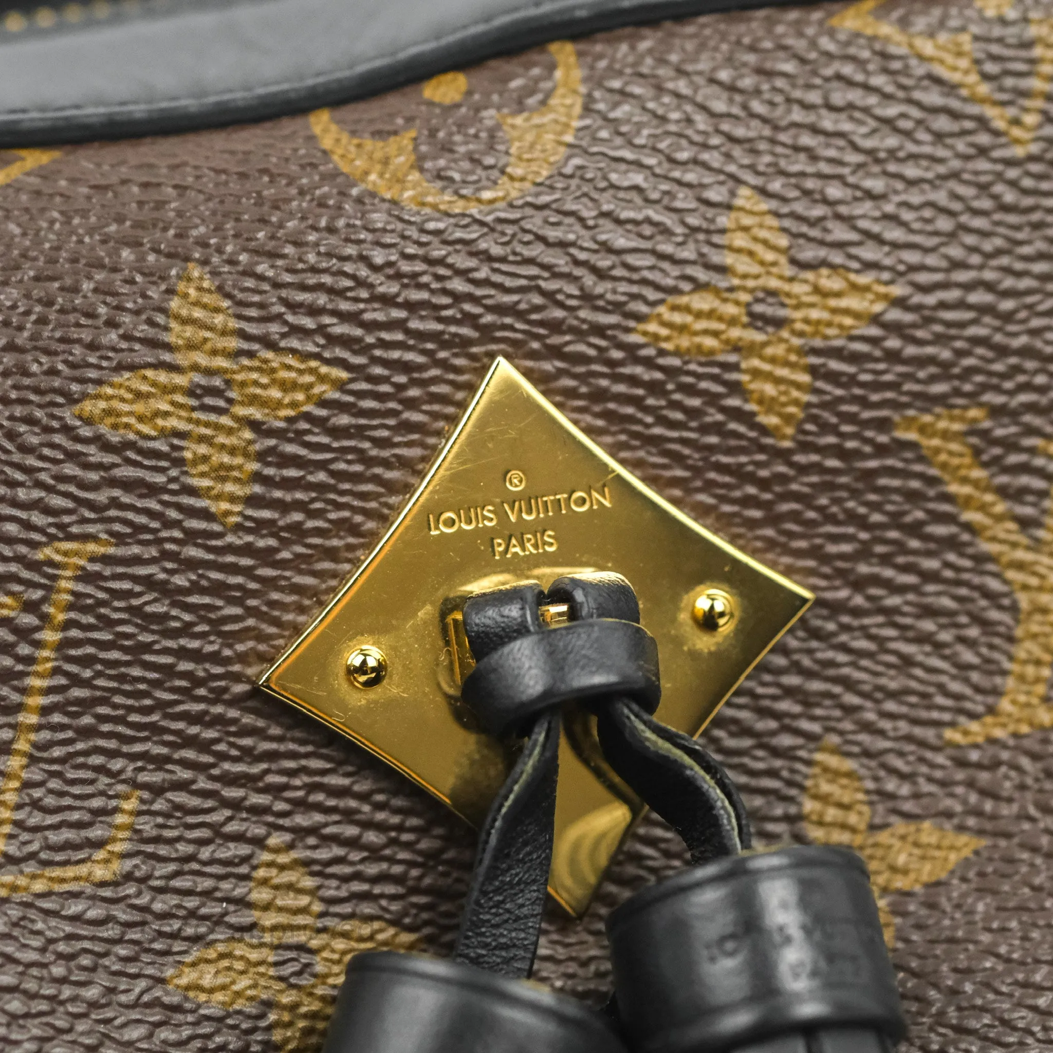 Louis Vuitton Saintonge Crossbody Bag Monogram Black