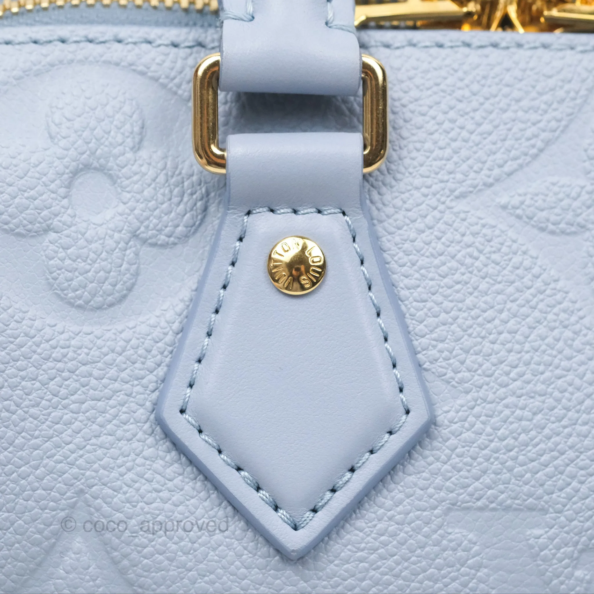 Louis Vuitton Speedy Bandoulire 20 Monogram Empreinte Leather Blue Hour