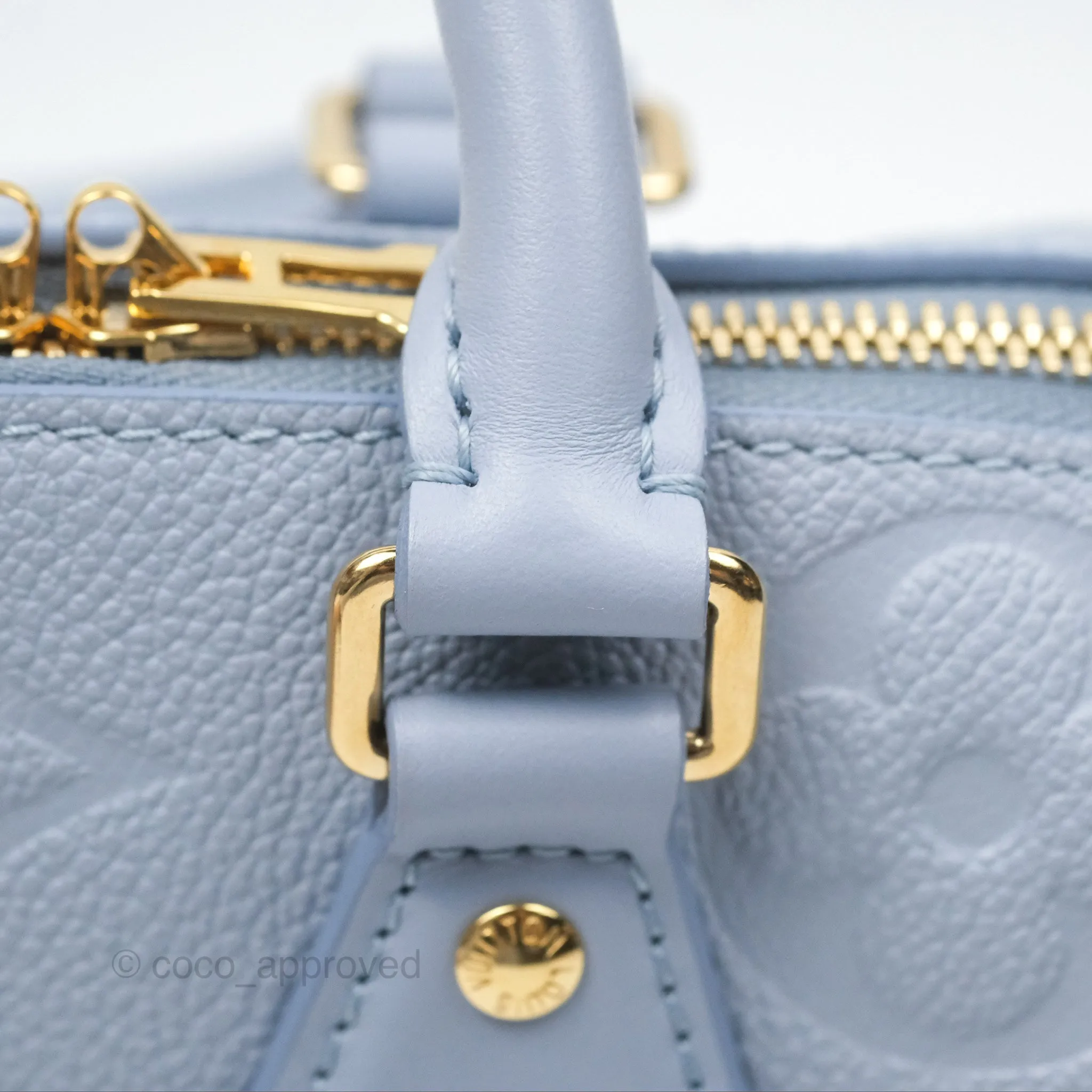 Louis Vuitton Speedy Bandoulire 20 Monogram Empreinte Leather Blue Hour