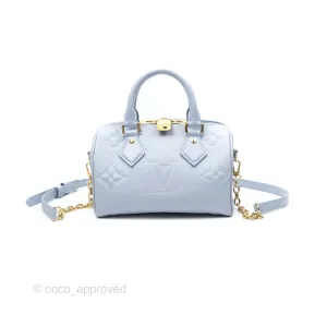 Louis Vuitton Speedy Bandoulire 20 Monogram Empreinte Leather Blue Hour