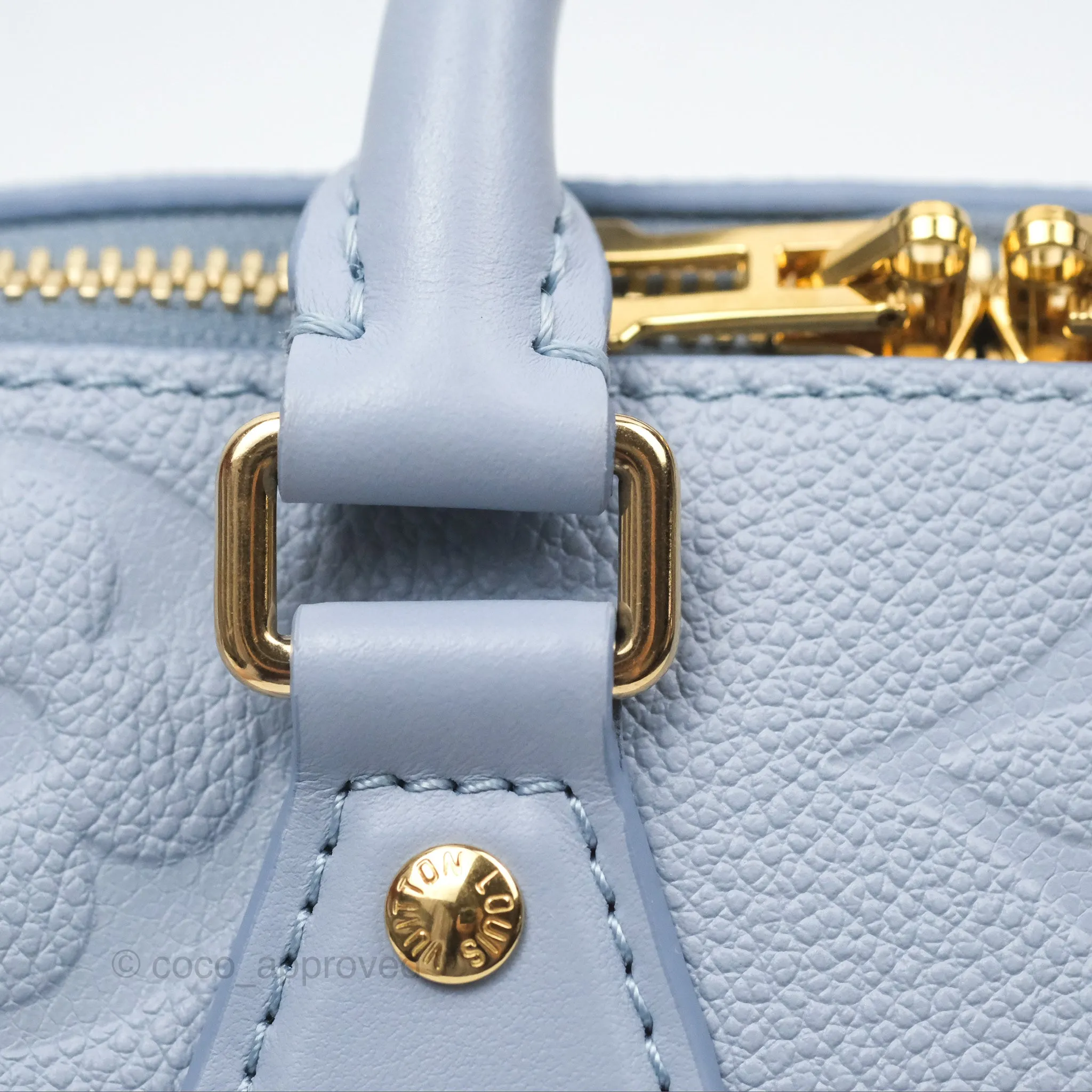 Louis Vuitton Speedy Bandoulire 20 Monogram Empreinte Leather Blue Hour