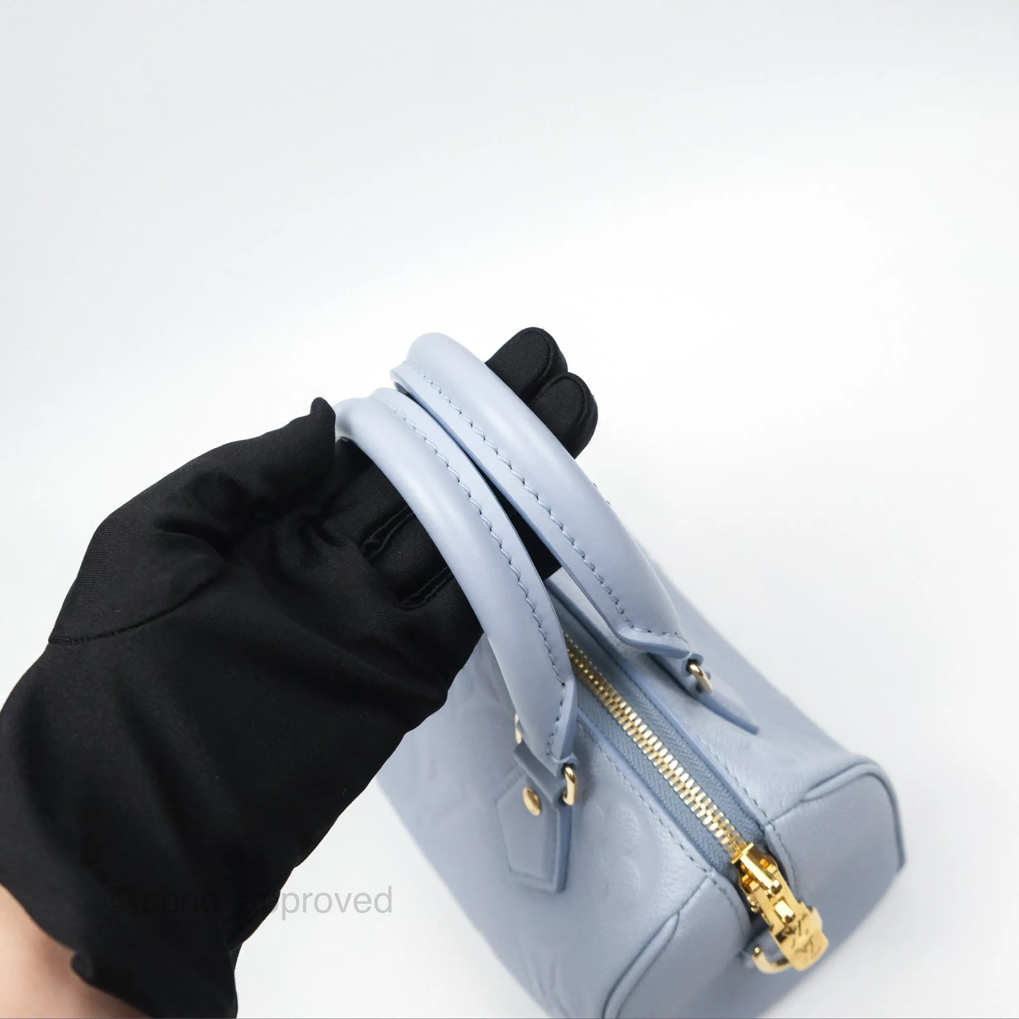 Louis Vuitton Speedy Bandoulire 20 Monogram Empreinte Leather Blue Hour