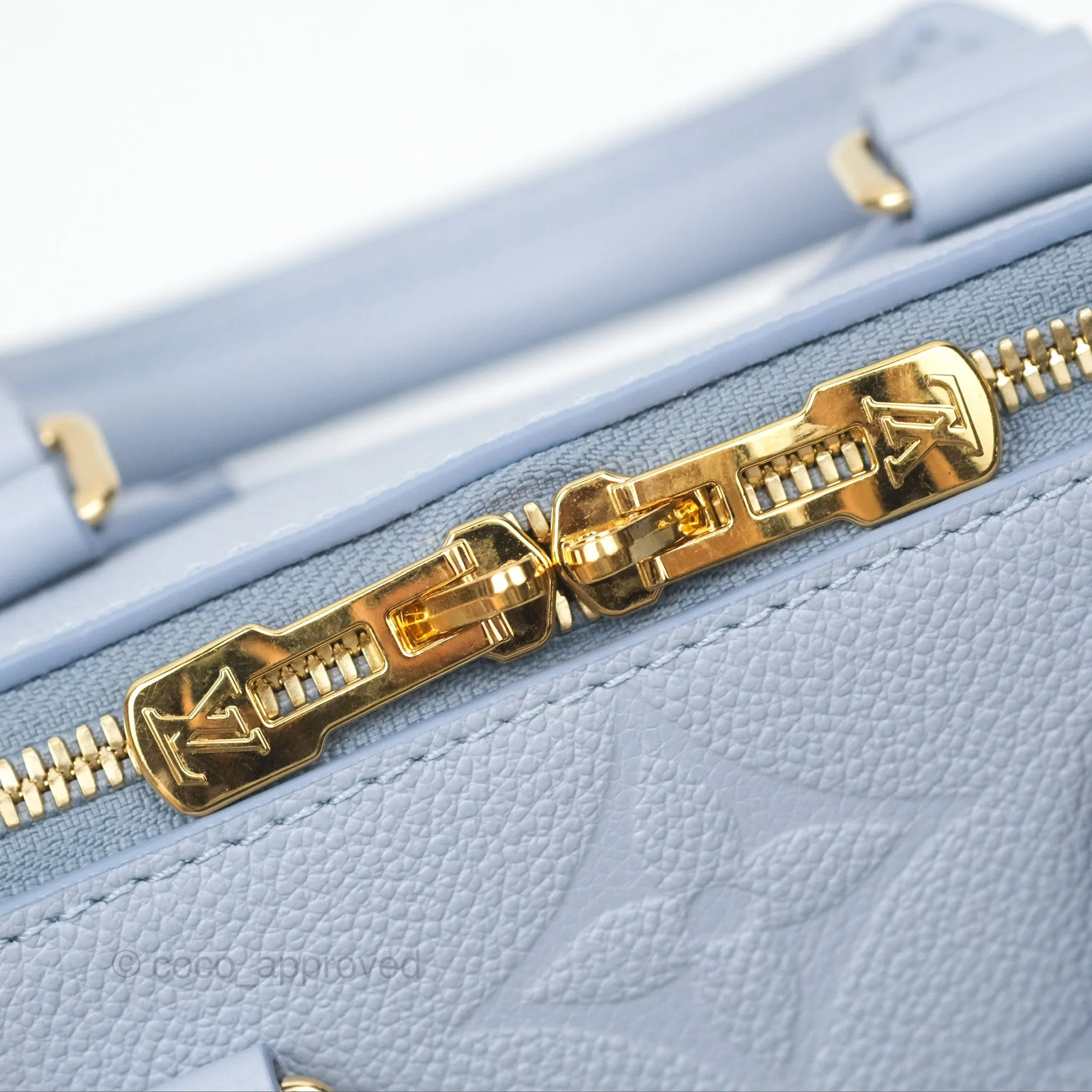 Louis Vuitton Speedy Bandoulire 20 Monogram Empreinte Leather Blue Hour