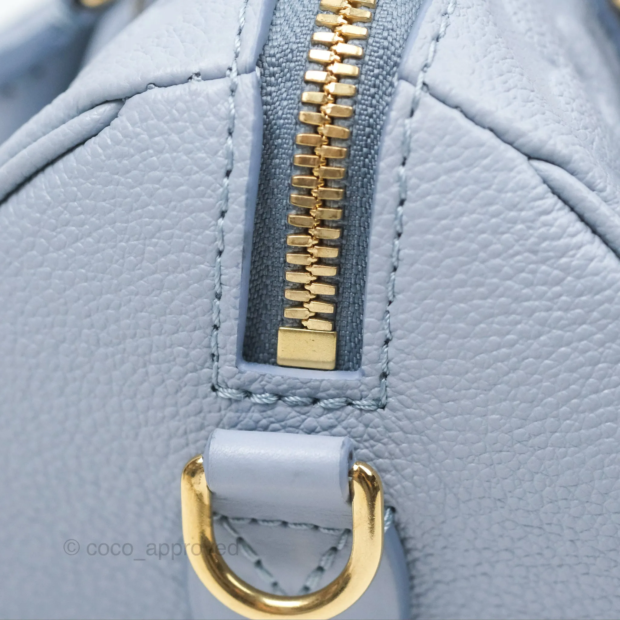 Louis Vuitton Speedy Bandoulire 20 Monogram Empreinte Leather Blue Hour