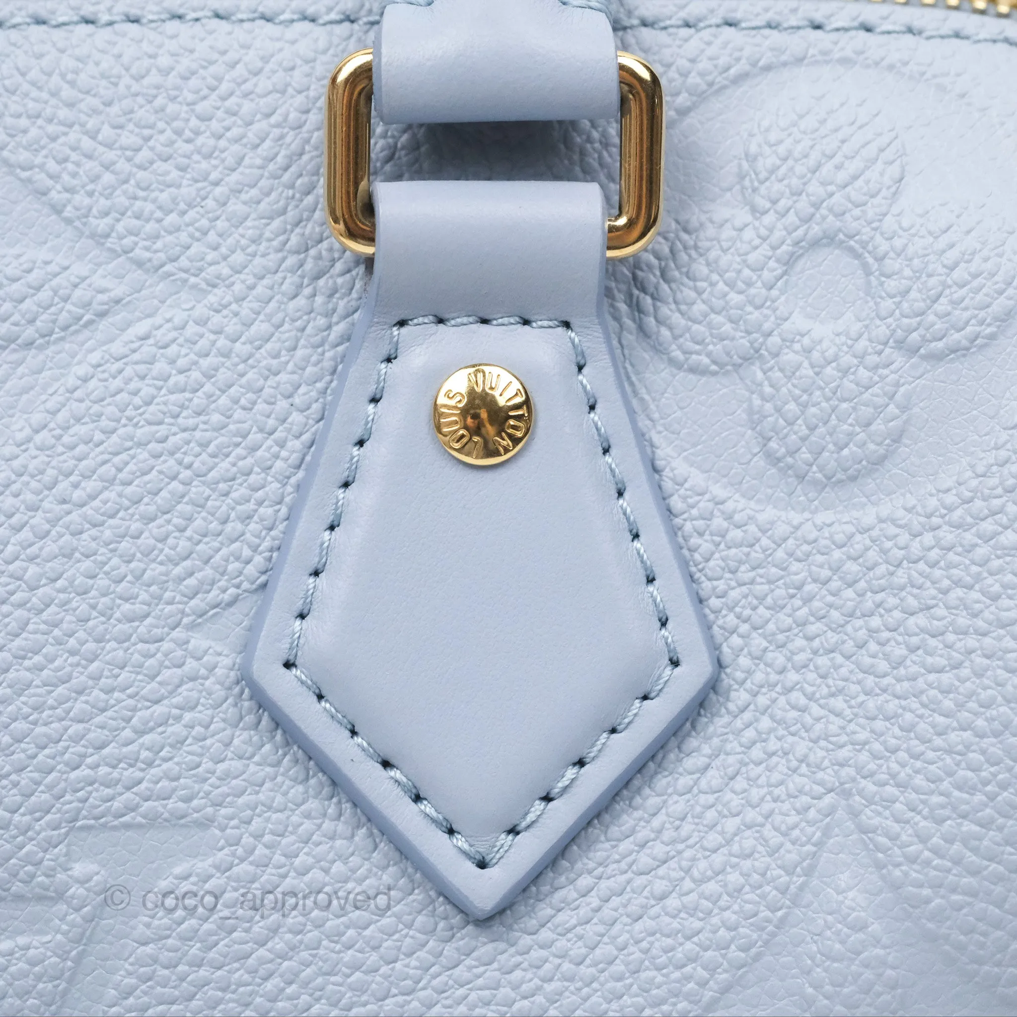 Louis Vuitton Speedy Bandoulire 20 Monogram Empreinte Leather Blue Hour