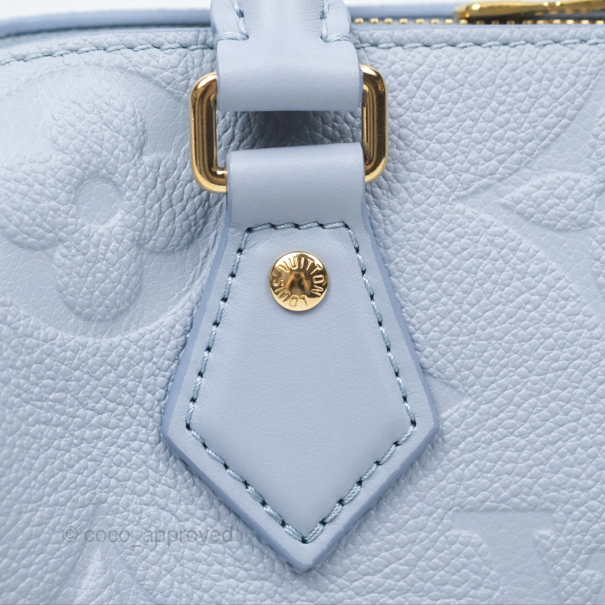 Louis Vuitton Speedy Bandoulire 20 Monogram Empreinte Leather Blue Hour