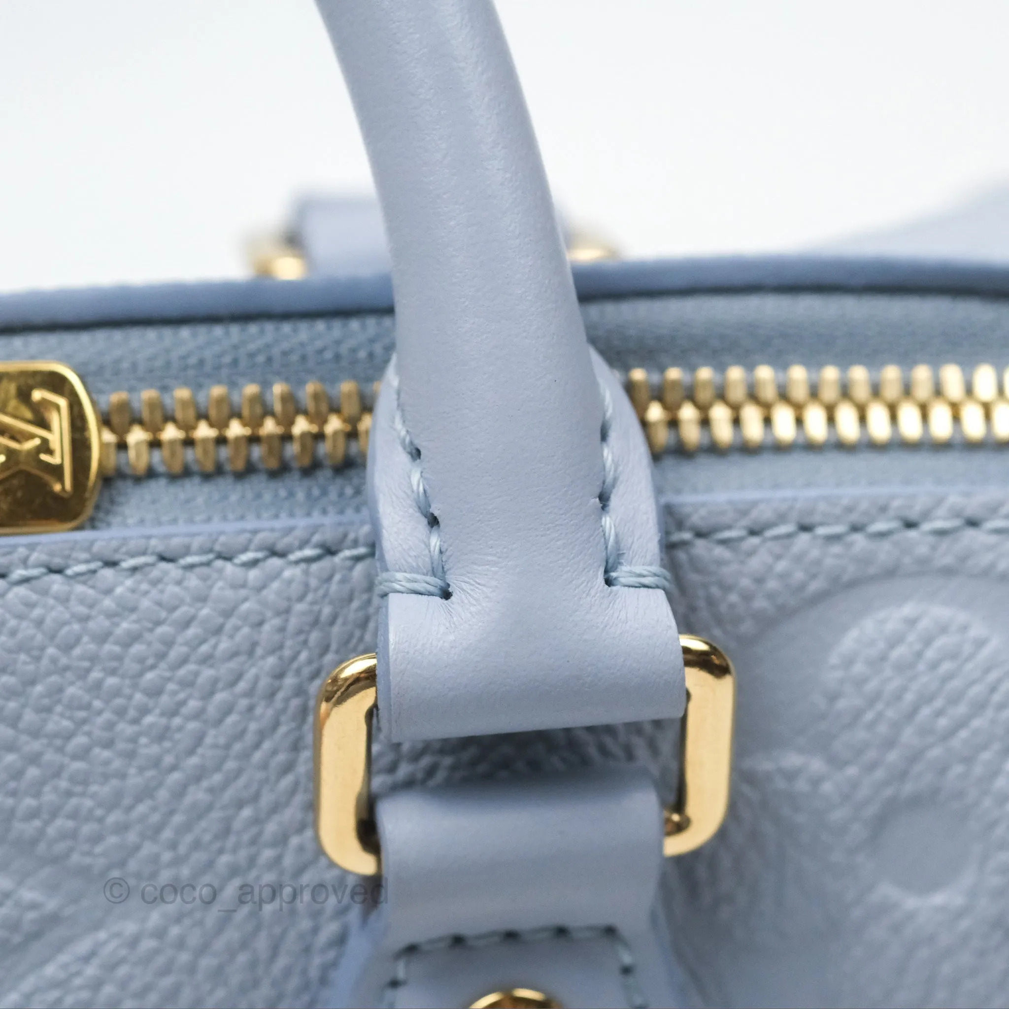 Louis Vuitton Speedy Bandoulire 20 Monogram Empreinte Leather Blue Hour