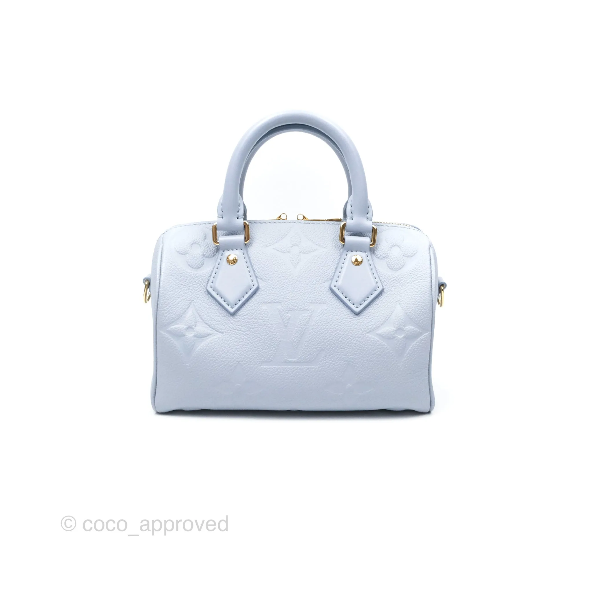 Louis Vuitton Speedy Bandoulire 20 Monogram Empreinte Leather Blue Hour