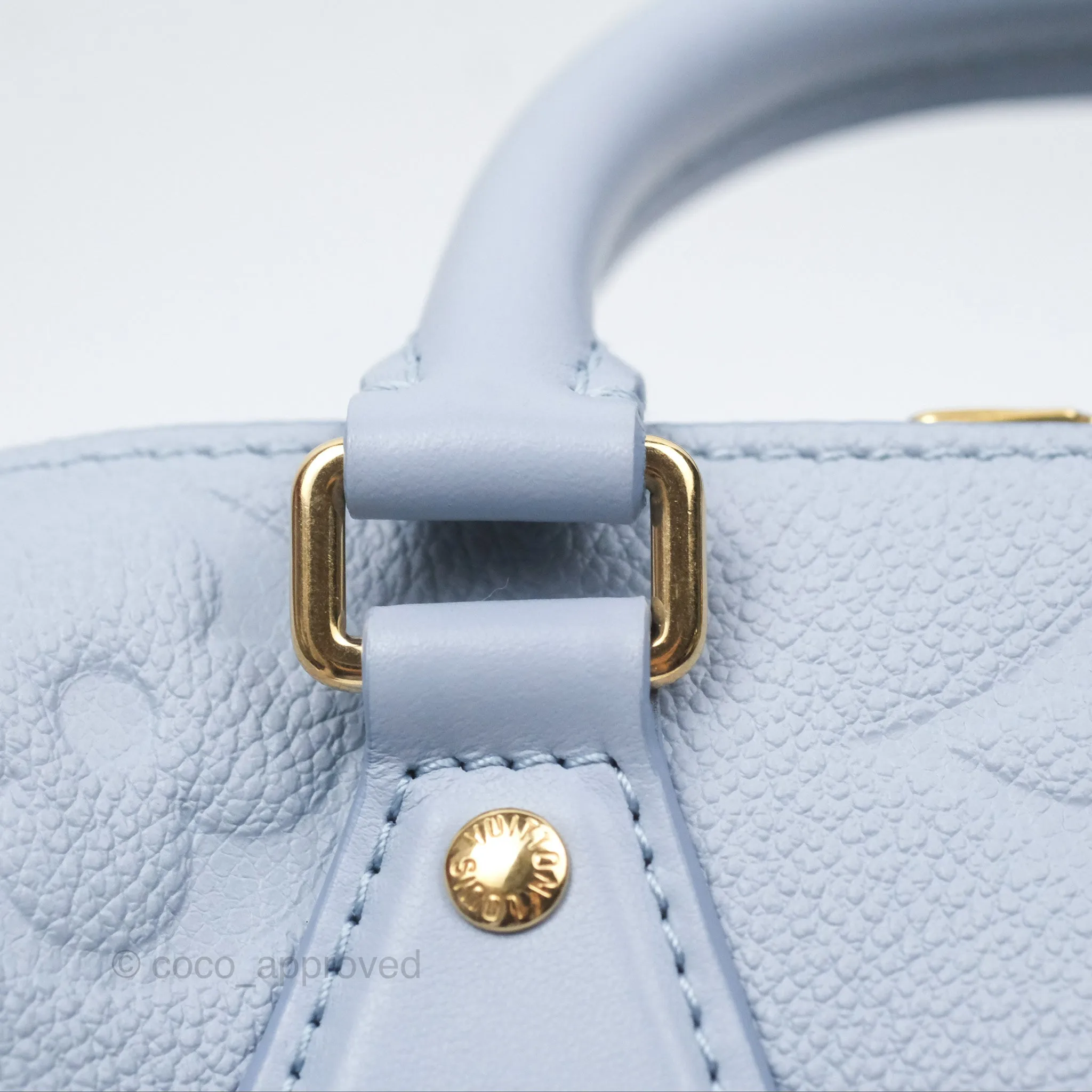 Louis Vuitton Speedy Bandoulire 20 Monogram Empreinte Leather Blue Hour