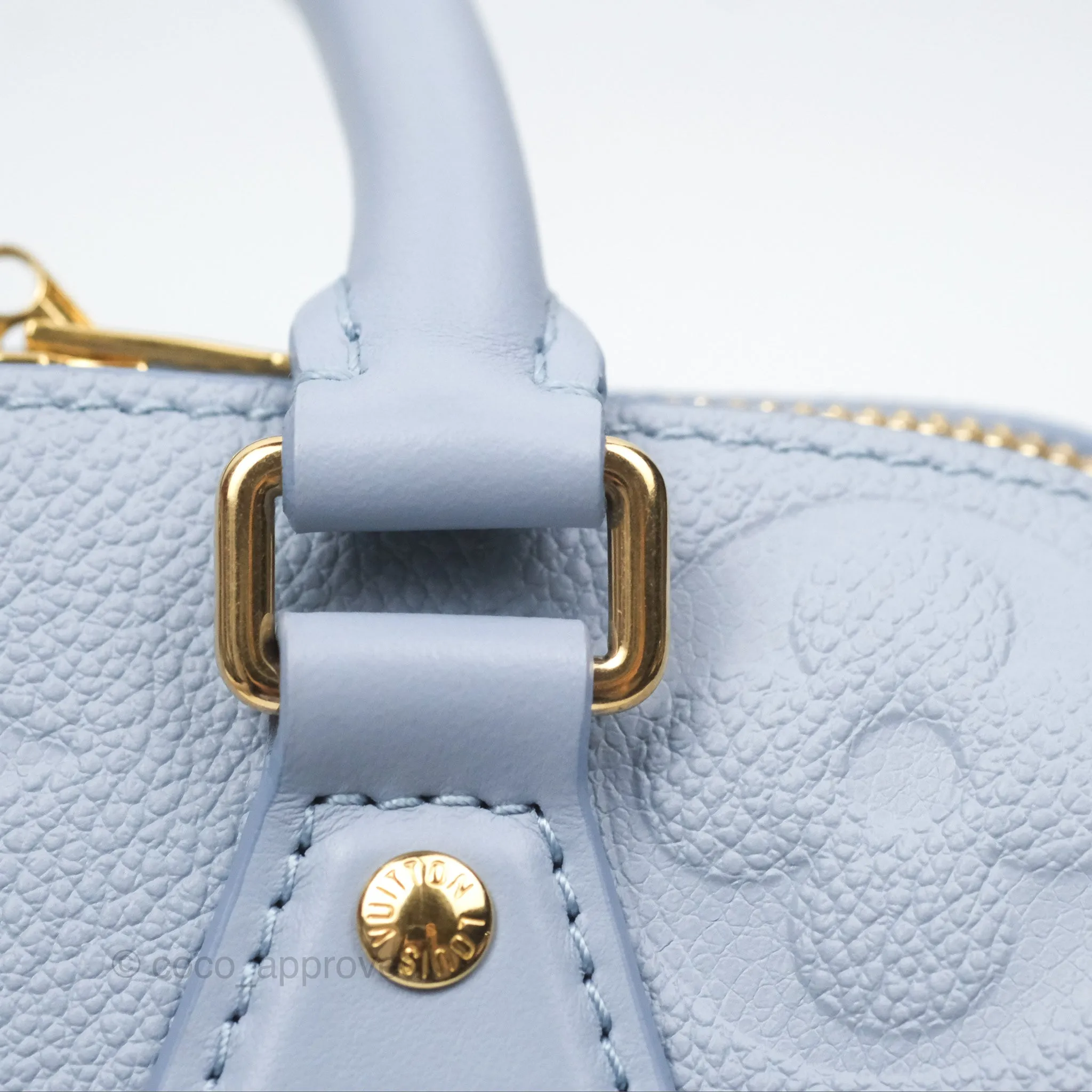 Louis Vuitton Speedy Bandoulire 20 Monogram Empreinte Leather Blue Hour