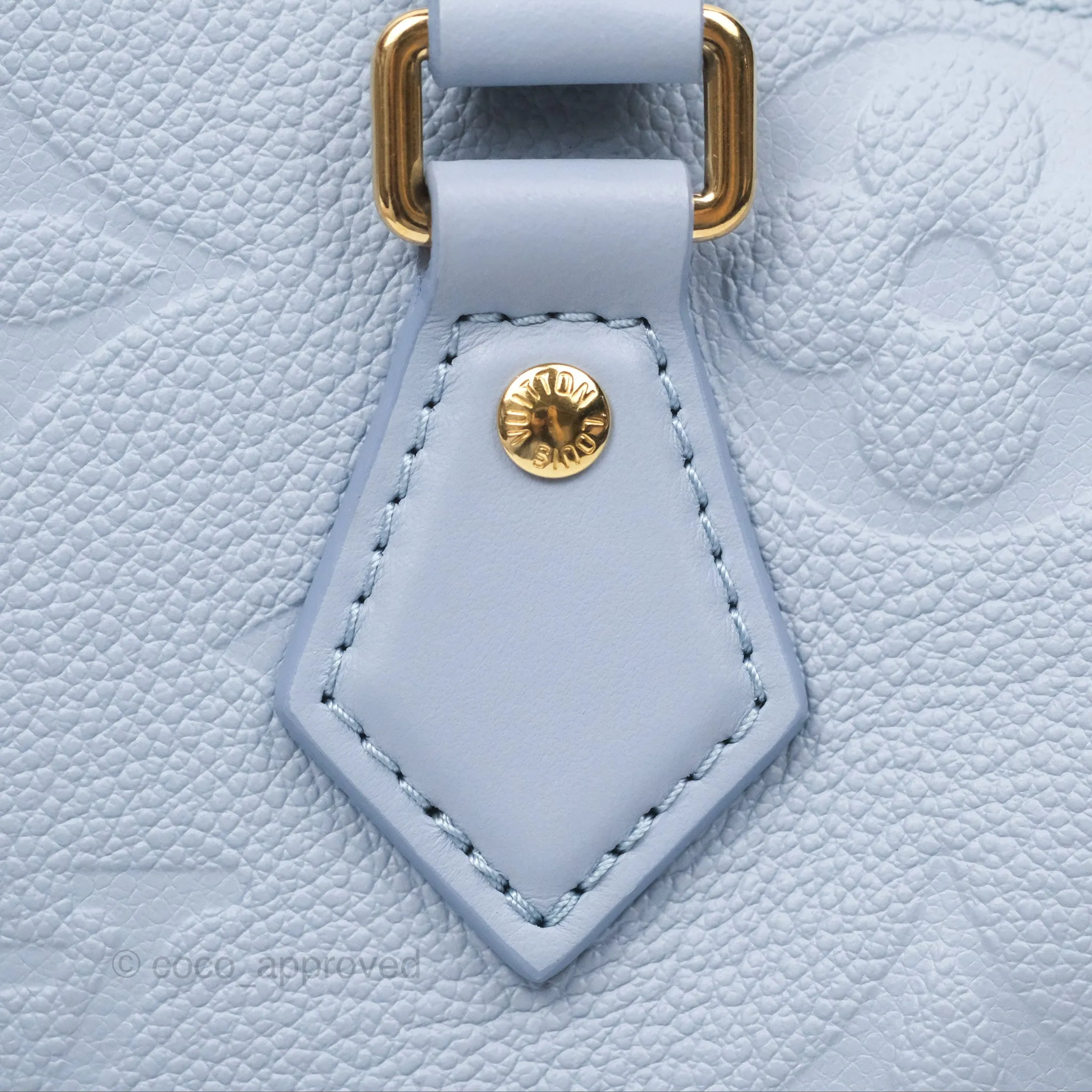 Louis Vuitton Speedy Bandoulire 20 Monogram Empreinte Leather Blue Hour