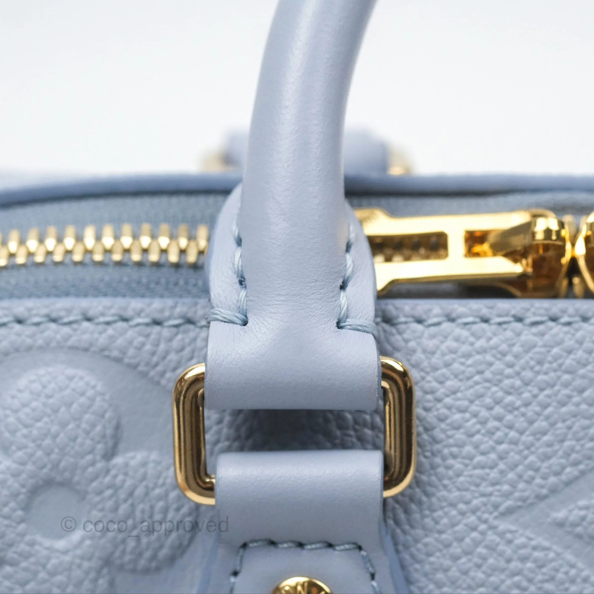 Louis Vuitton Speedy Bandoulire 20 Monogram Empreinte Leather Blue Hour