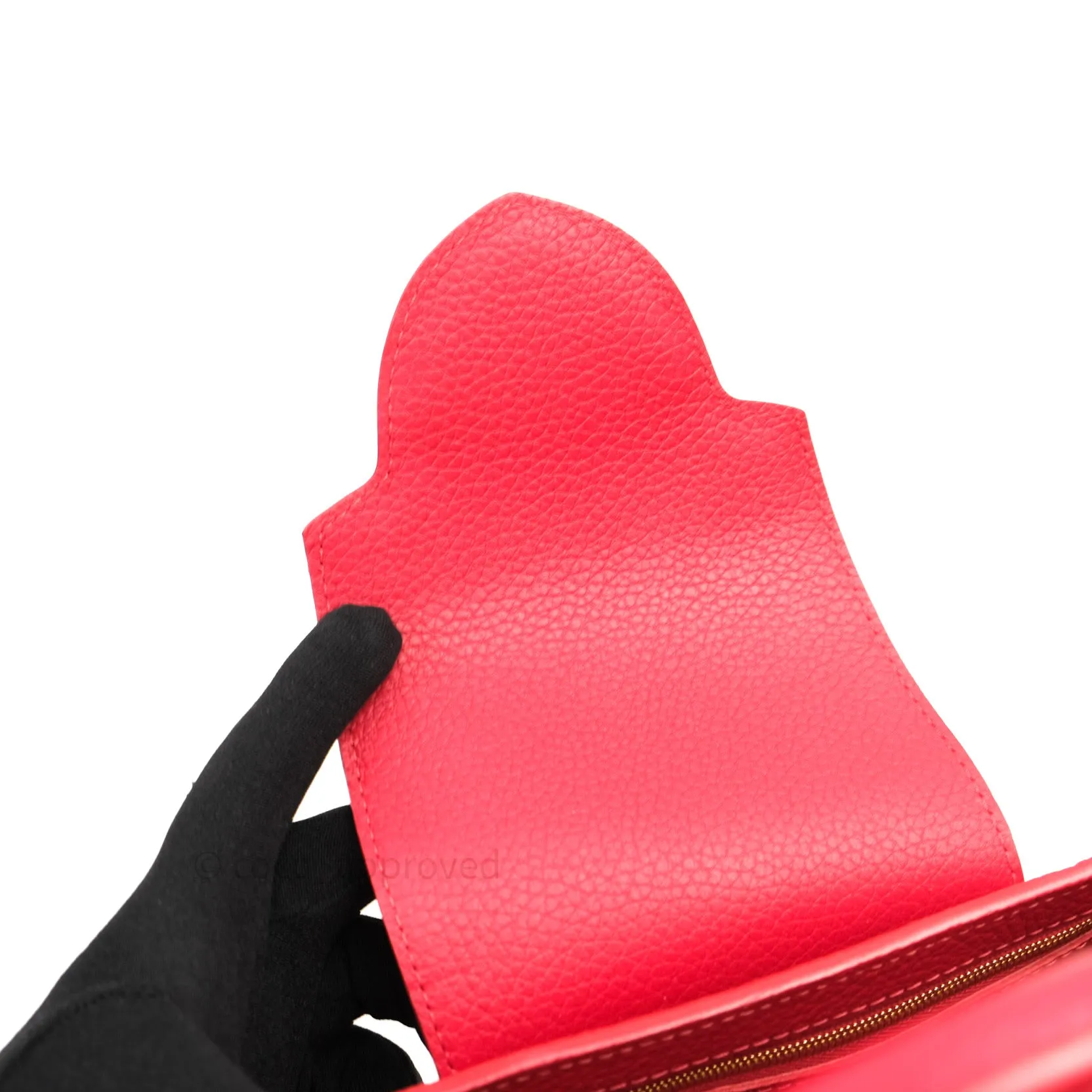 Louis Vuitton Taurillon Capucines BB Red Gold Hardware