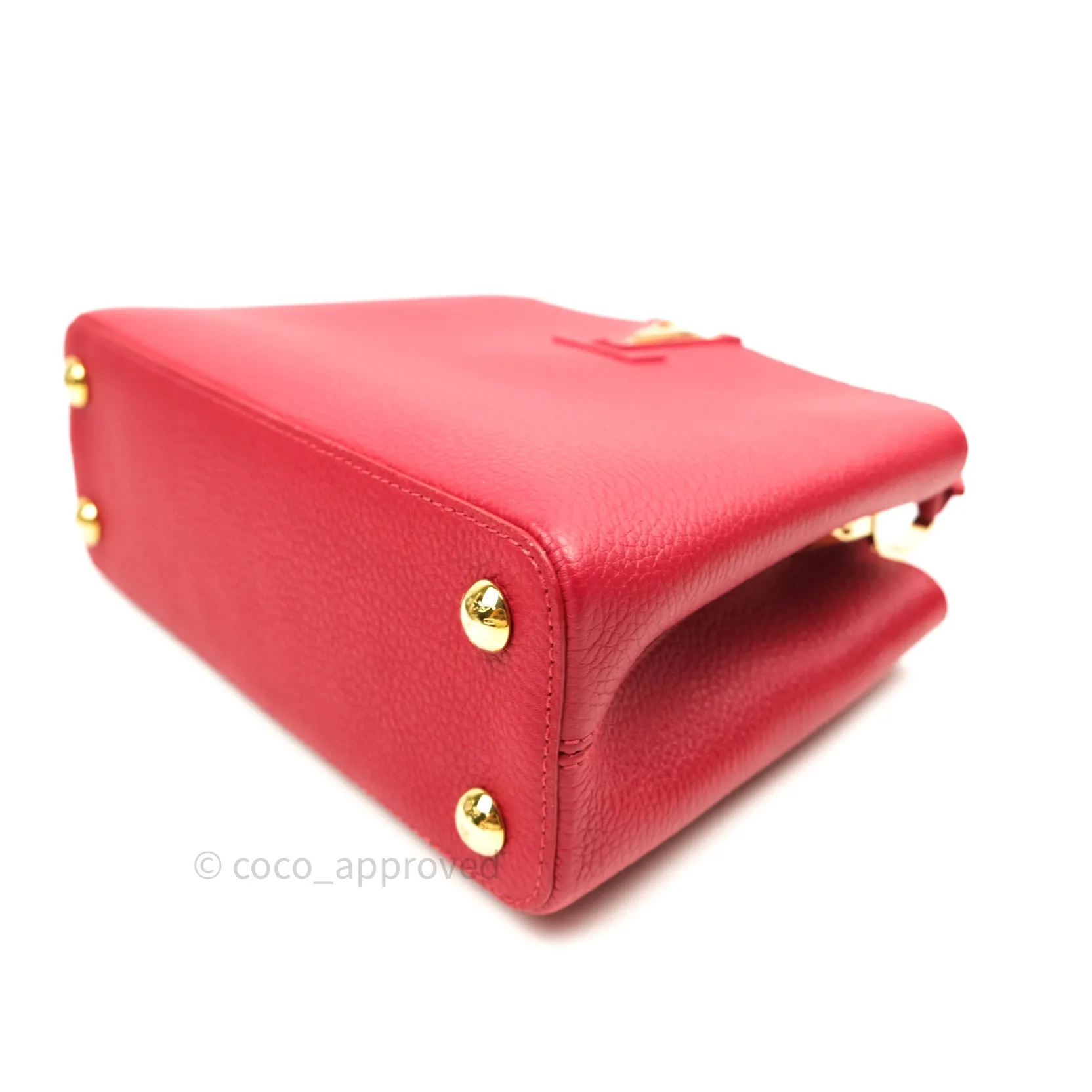 Louis Vuitton Taurillon Capucines BB Red Gold Hardware
