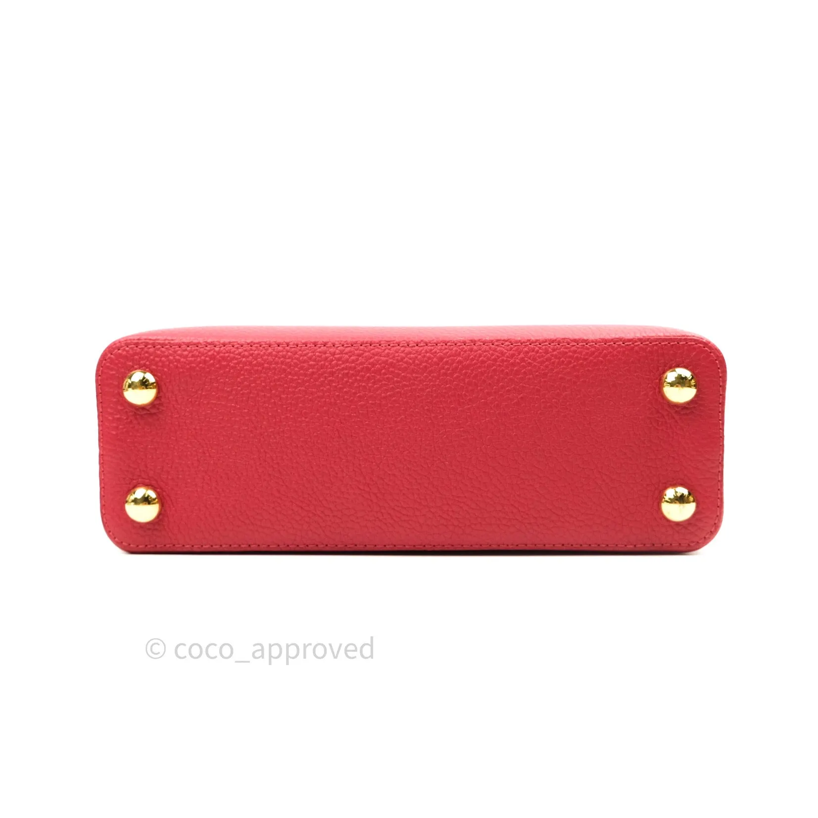 Louis Vuitton Taurillon Capucines BB Red Gold Hardware