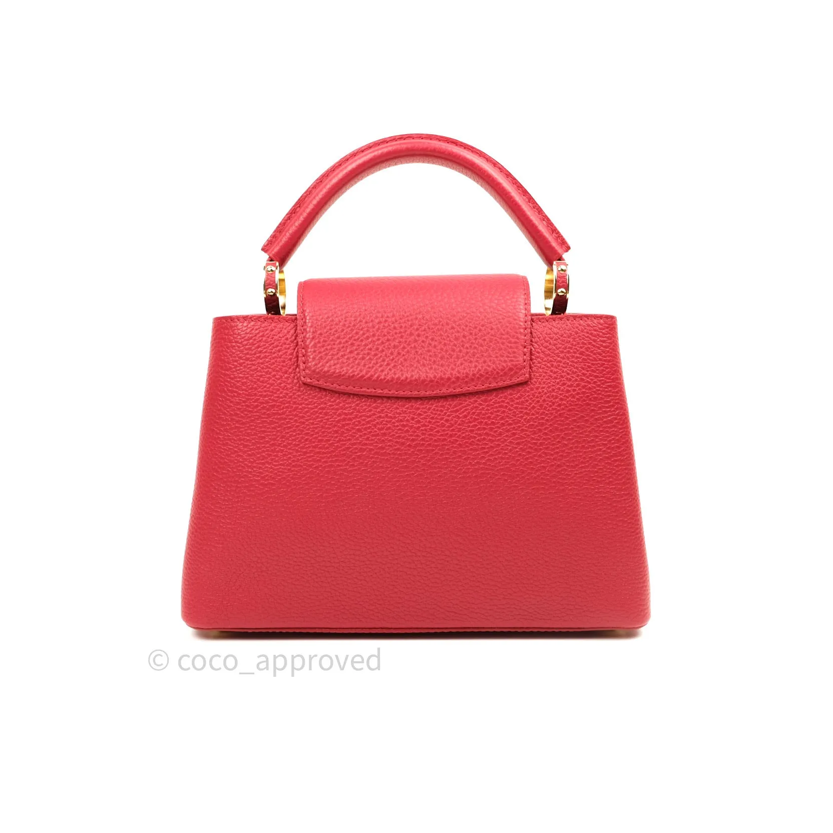 Louis Vuitton Taurillon Capucines BB Red Gold Hardware
