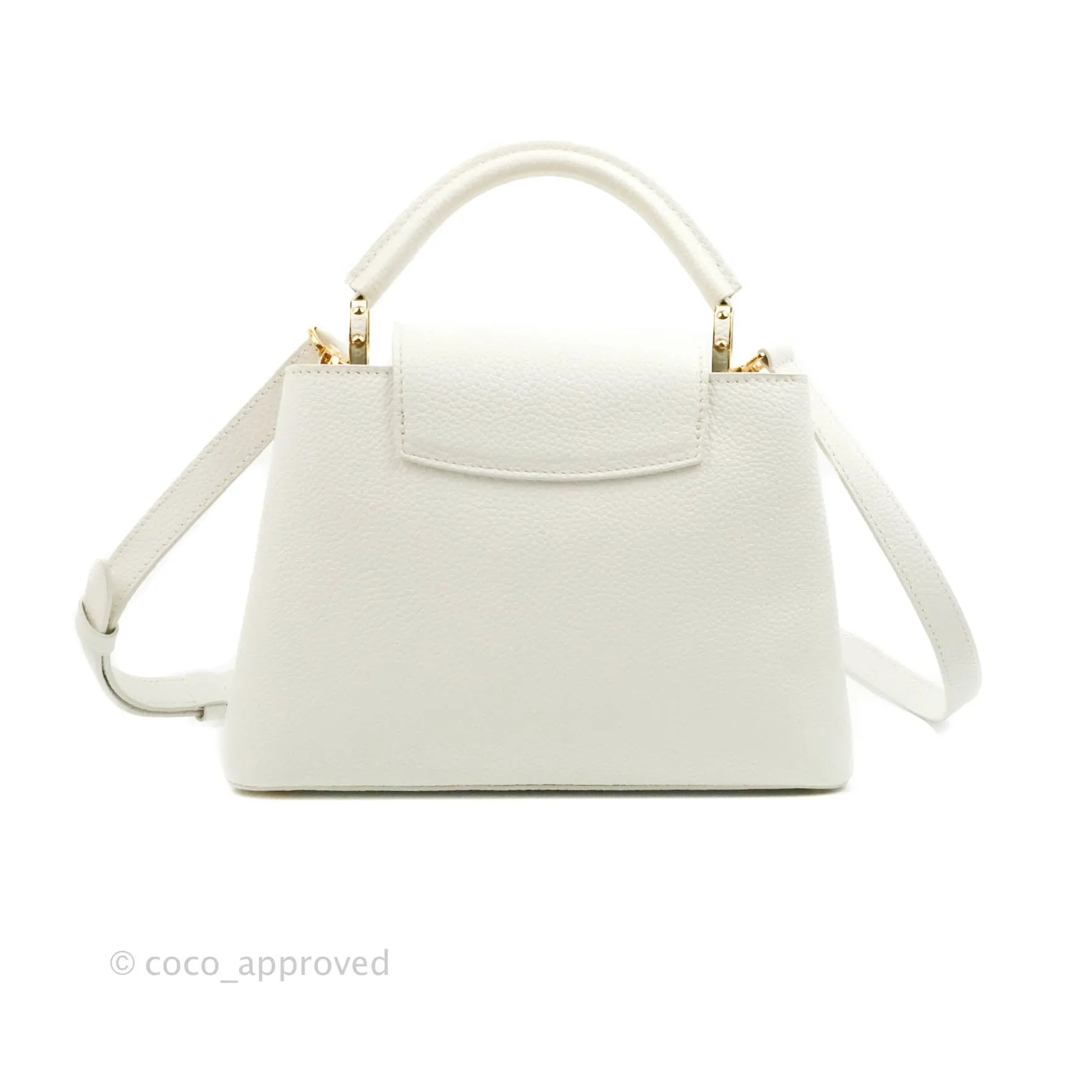 Louis Vuitton Taurillon Capucines BB Snow