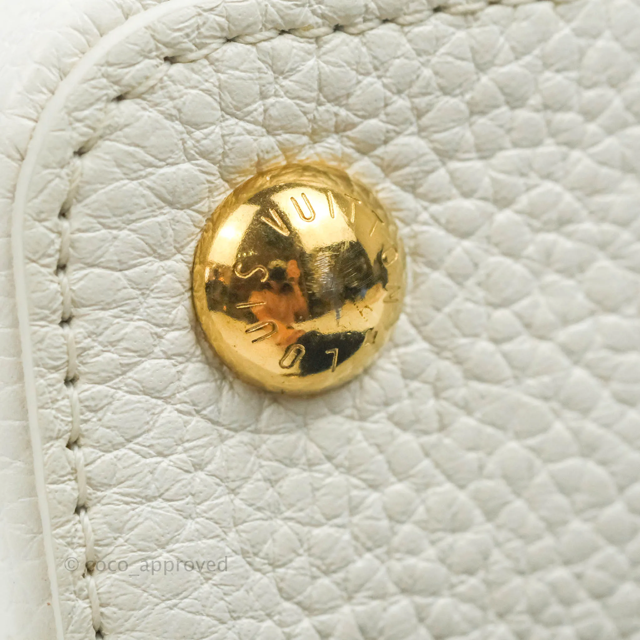 Louis Vuitton Taurillon Capucines BB Snow
