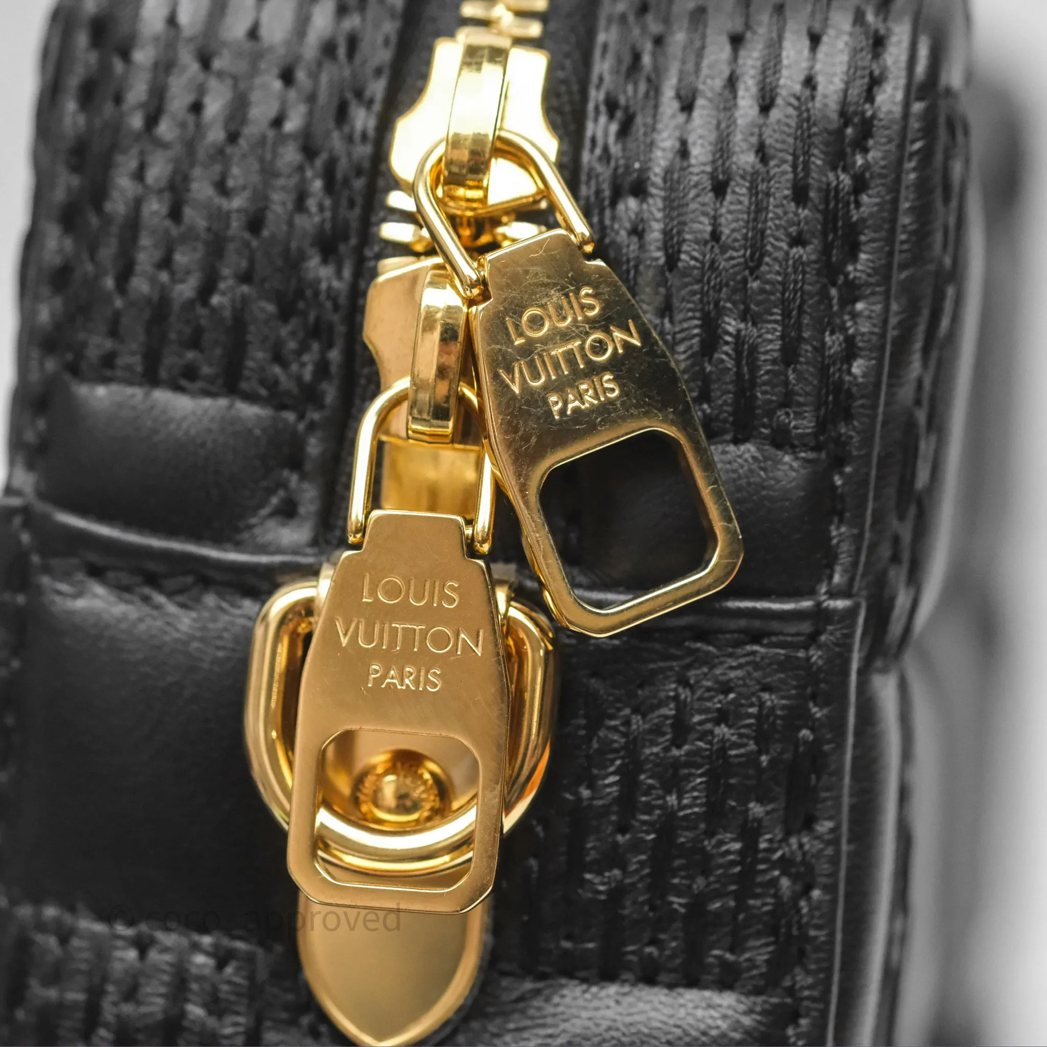 Louis Vuitton Troca PM Quilted Damier Black Lambskin