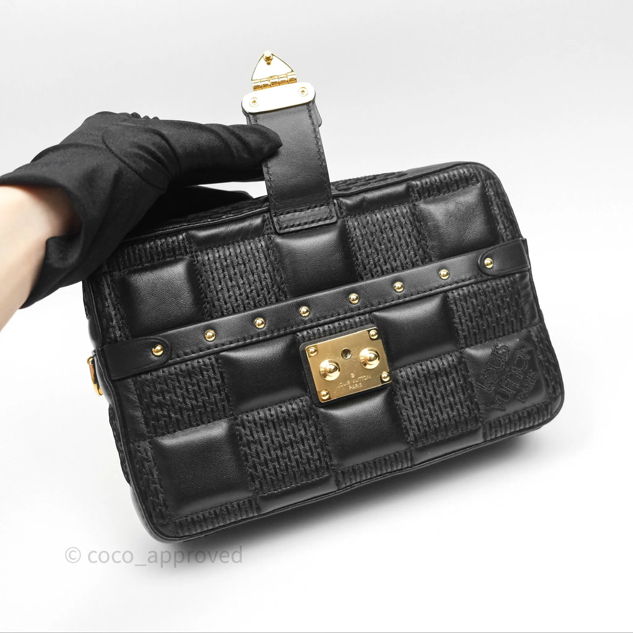 Louis Vuitton Troca PM Quilted Damier Black Lambskin