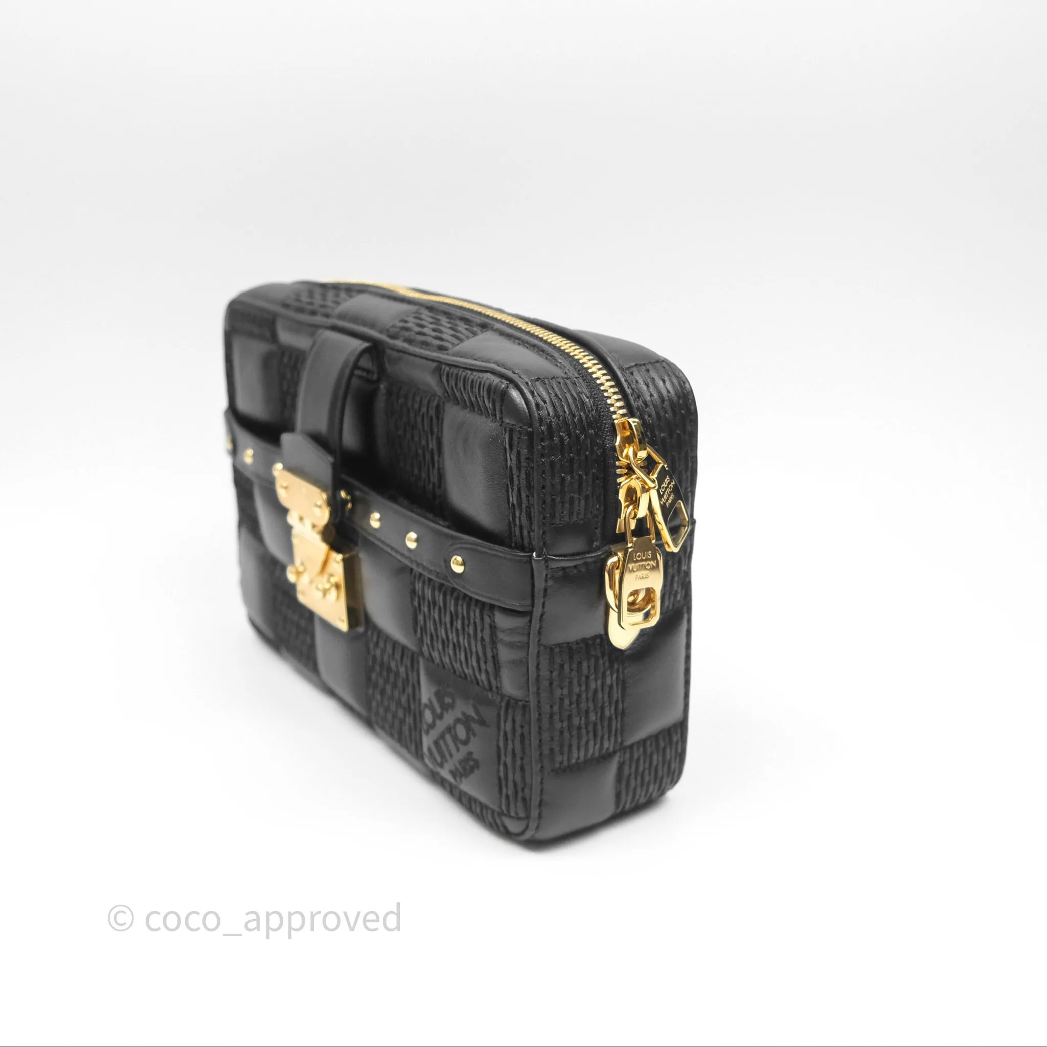 Louis Vuitton Troca PM Quilted Damier Black Lambskin