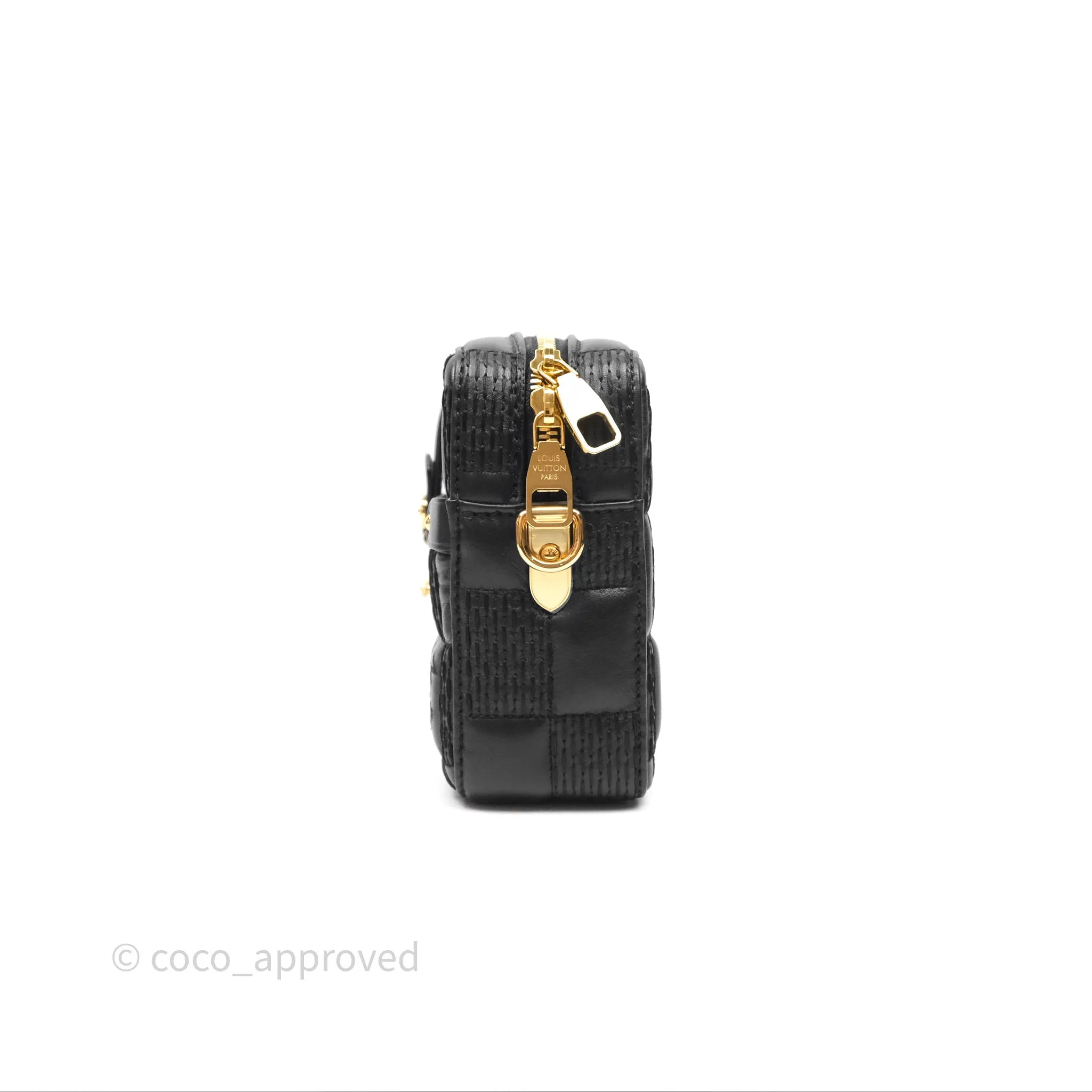 Louis Vuitton Troca PM Quilted Damier Black Lambskin