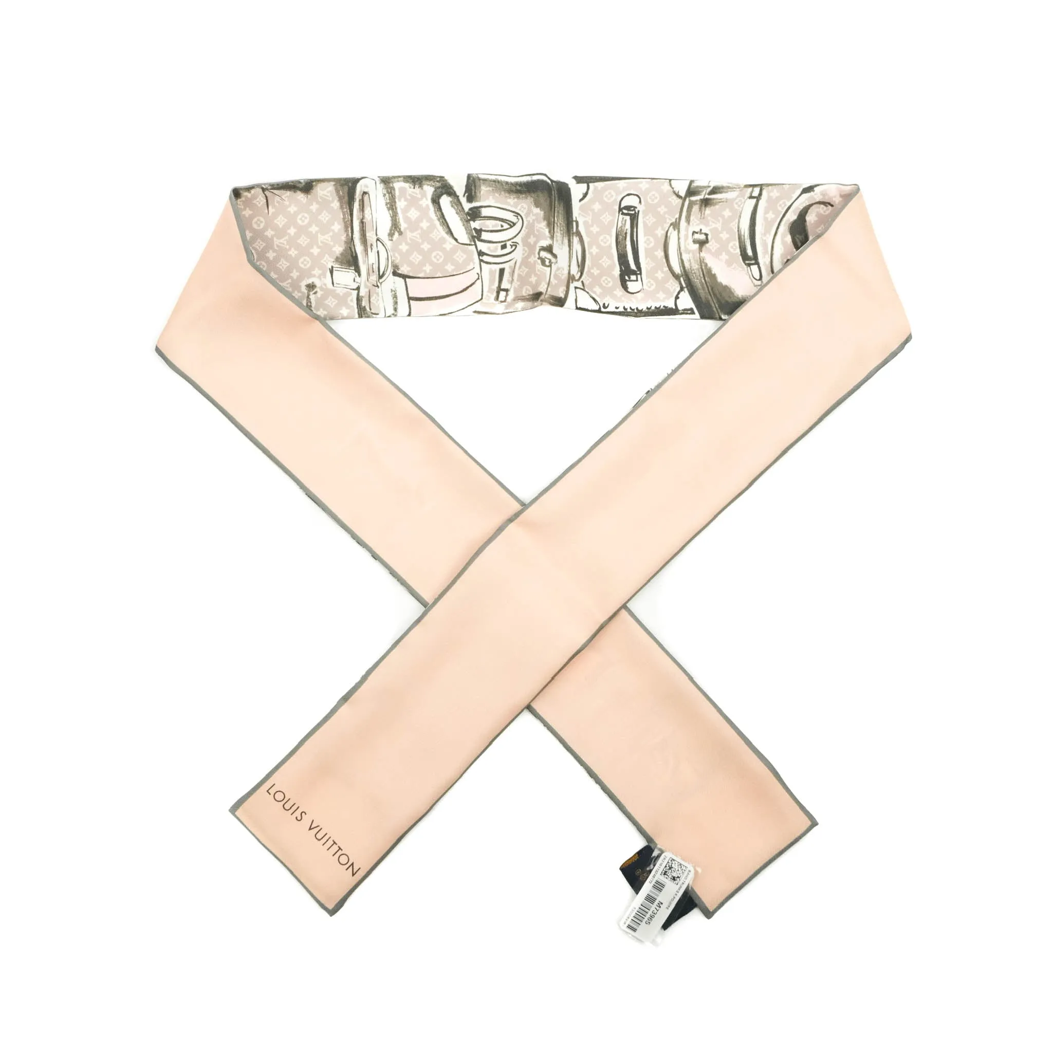Louis Vuitton Trunks Rose Poudre Silk Twilly