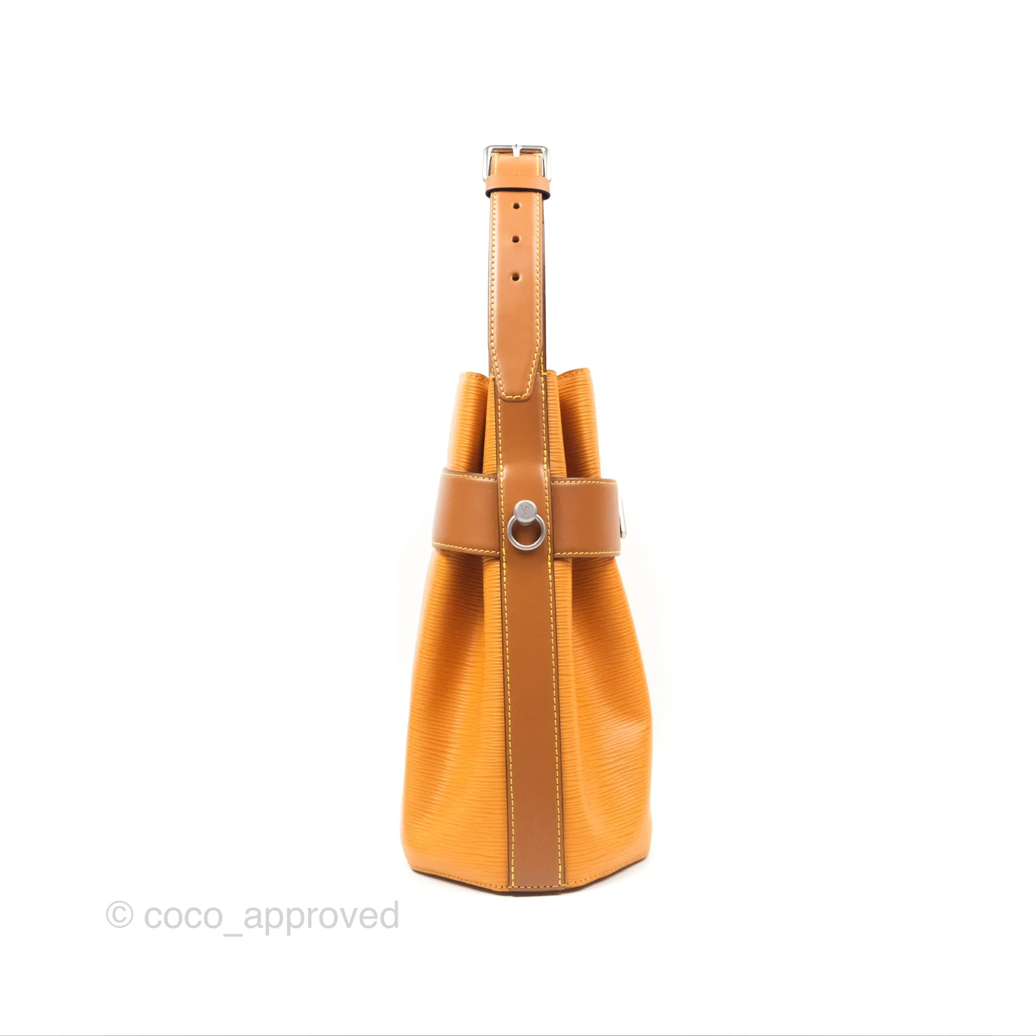 Louis Vuitton Twist Bucket Bag Gold Epi Matte Silver Hardware