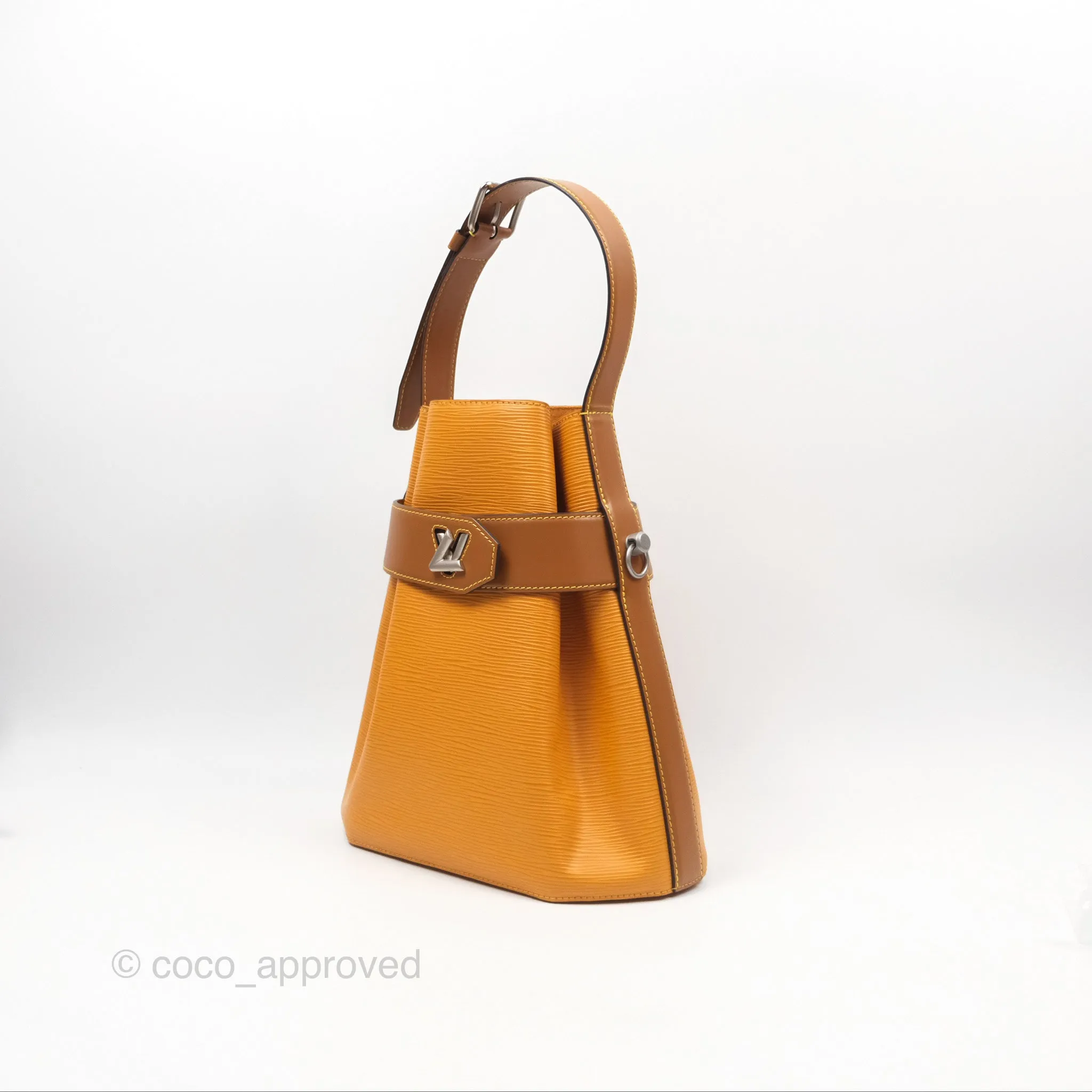 Louis Vuitton Twist Bucket Bag Gold Epi Matte Silver Hardware