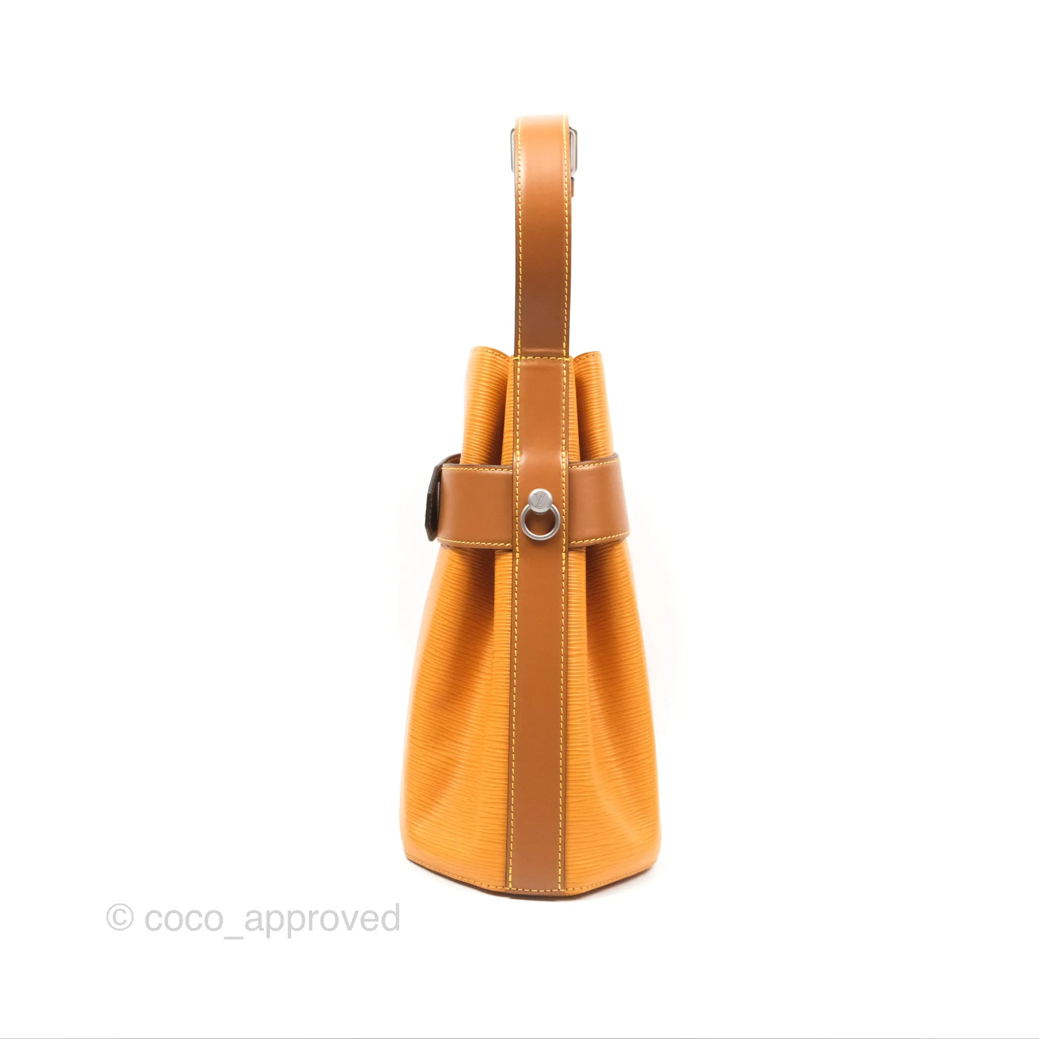 Louis Vuitton Twist Bucket Bag Gold Epi Matte Silver Hardware