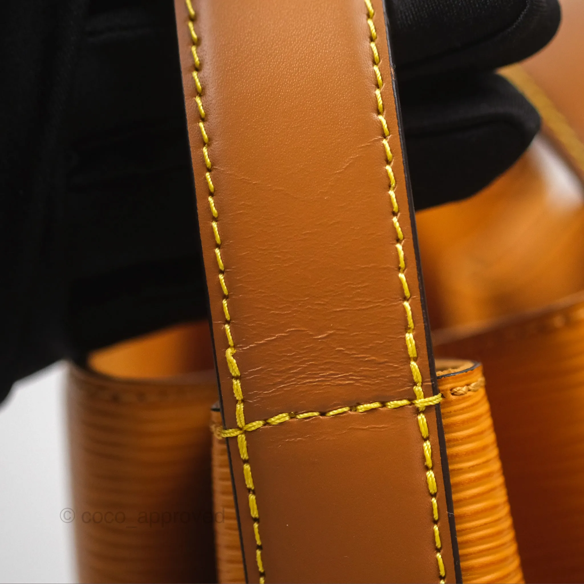 Louis Vuitton Twist Bucket Bag Gold Epi Matte Silver Hardware