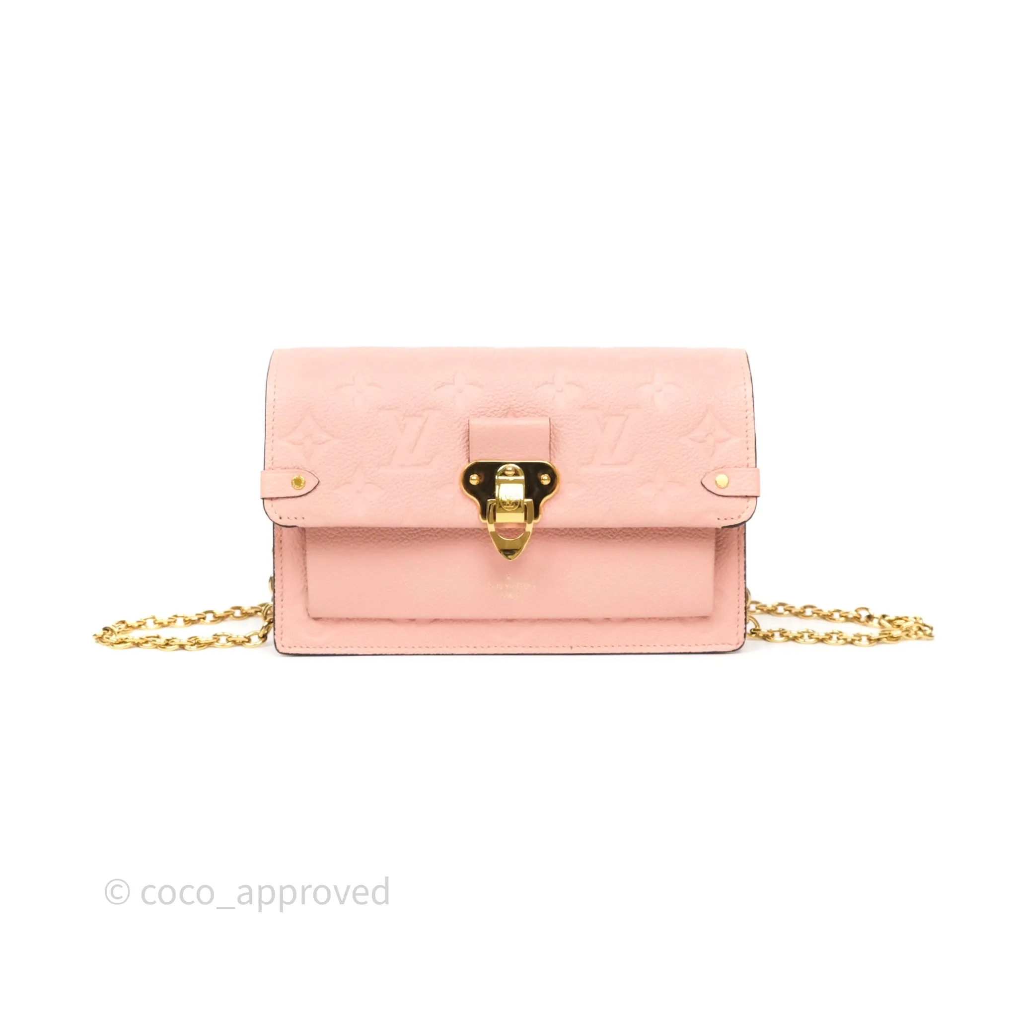 Louis Vuitton Vavin Chain Wallet Rose Poudre Empreinte Monogram
