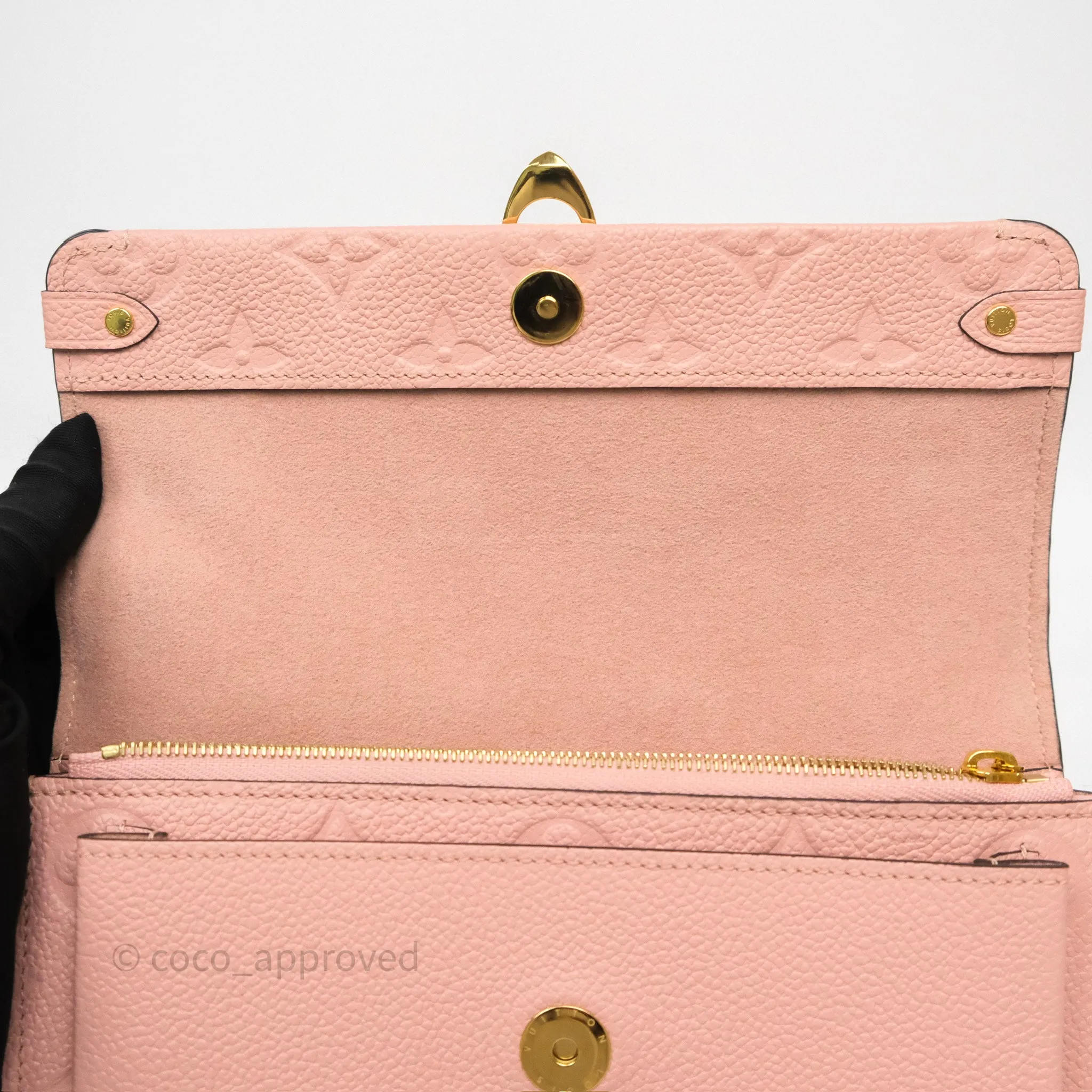 Louis Vuitton Vavin Chain Wallet Rose Poudre Empreinte Monogram
