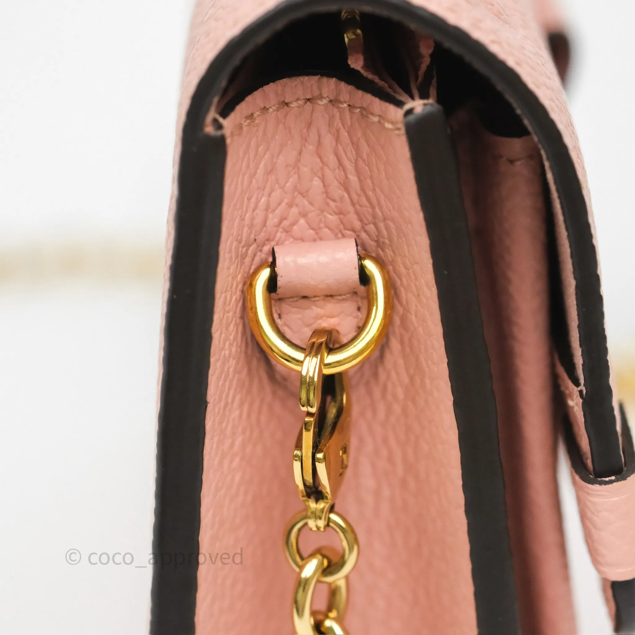 Louis Vuitton Vavin Chain Wallet Rose Poudre Empreinte Monogram